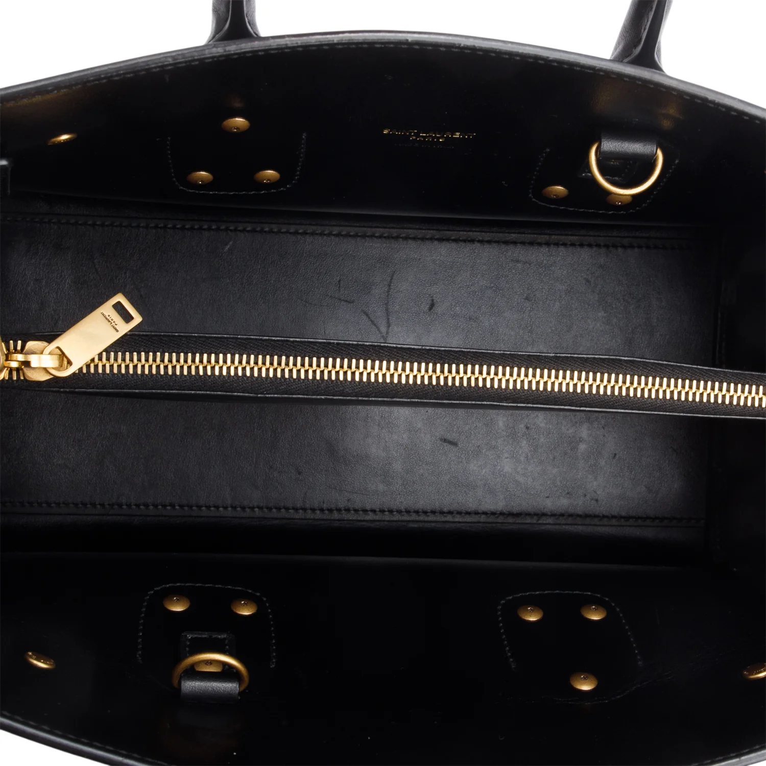 Saint Laurent 2023 Black Calfskin Leather Large Sac de Jour w/ Strap - Image 8