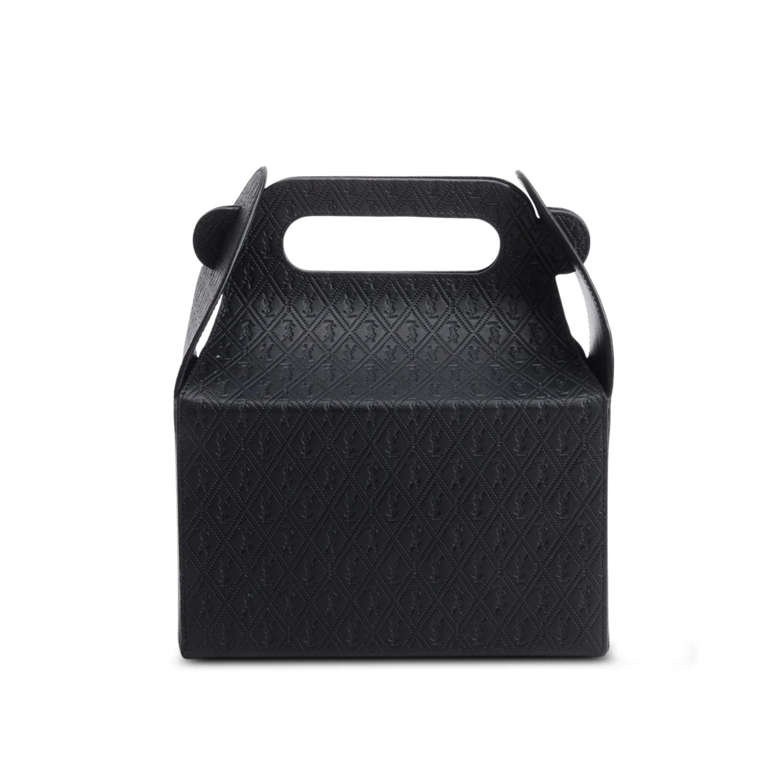 Saint Laurent 2023 Black Calfskin Monogram Take Away Box w/ Box - Image 4