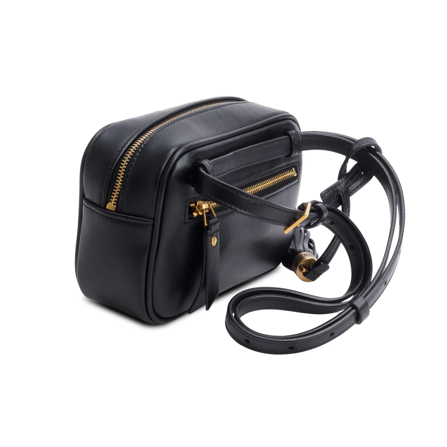 Saint Laurent 2023 Black Chevron Leather Lou Camera Belt Bag w/ Box - Image 5