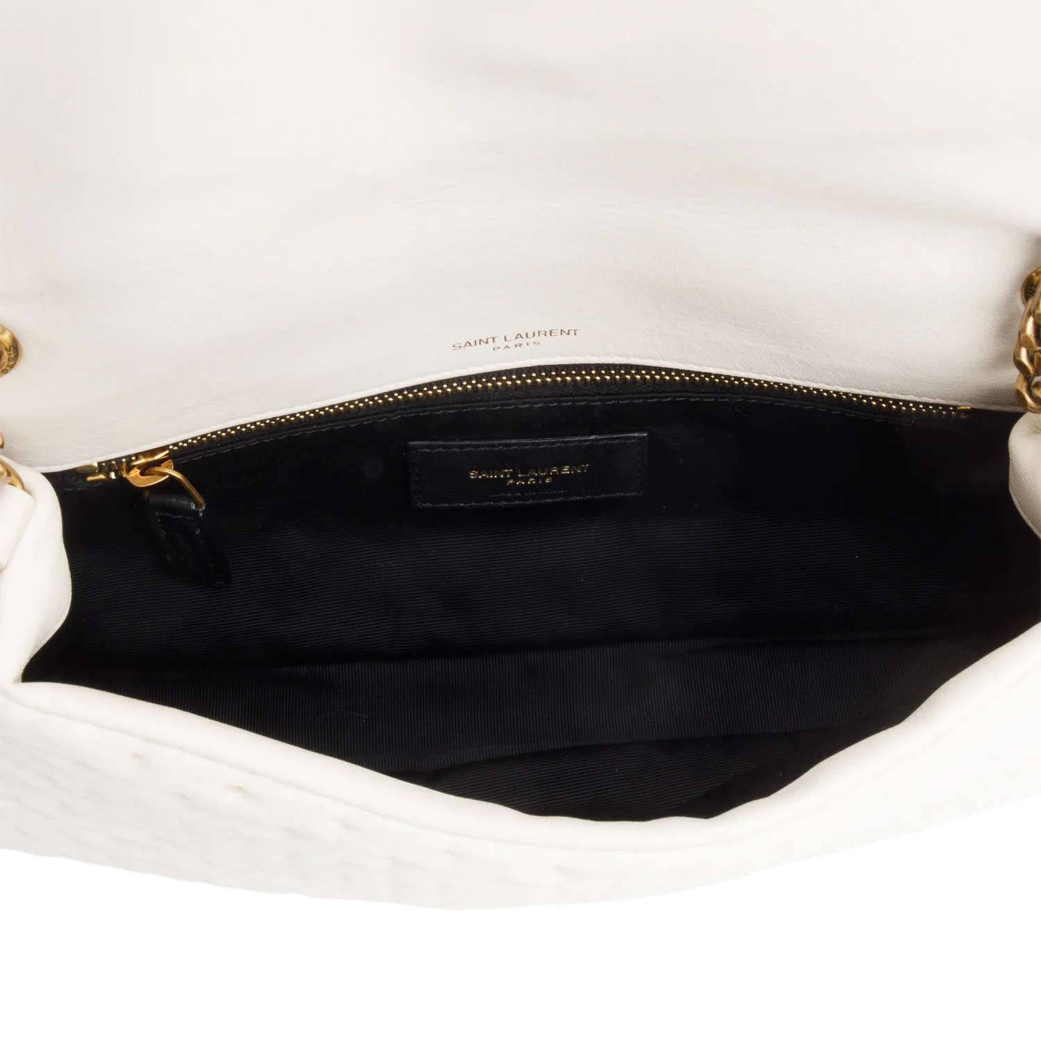 Saint Laurent 2023 White Organza Small Calypso Bag - Image 8