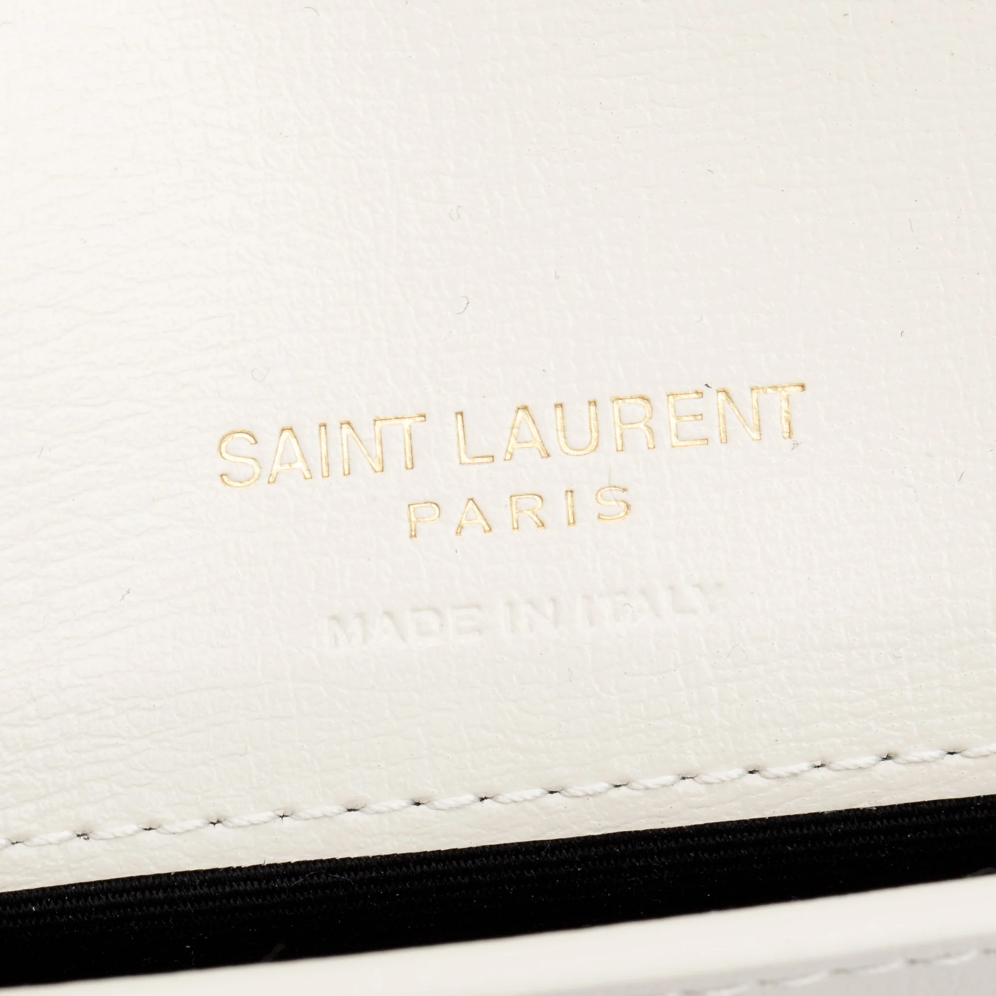 Saint Laurent 2023 White Smooth Leather Cassandre Phone Holder Bag w/ Box - Image 8