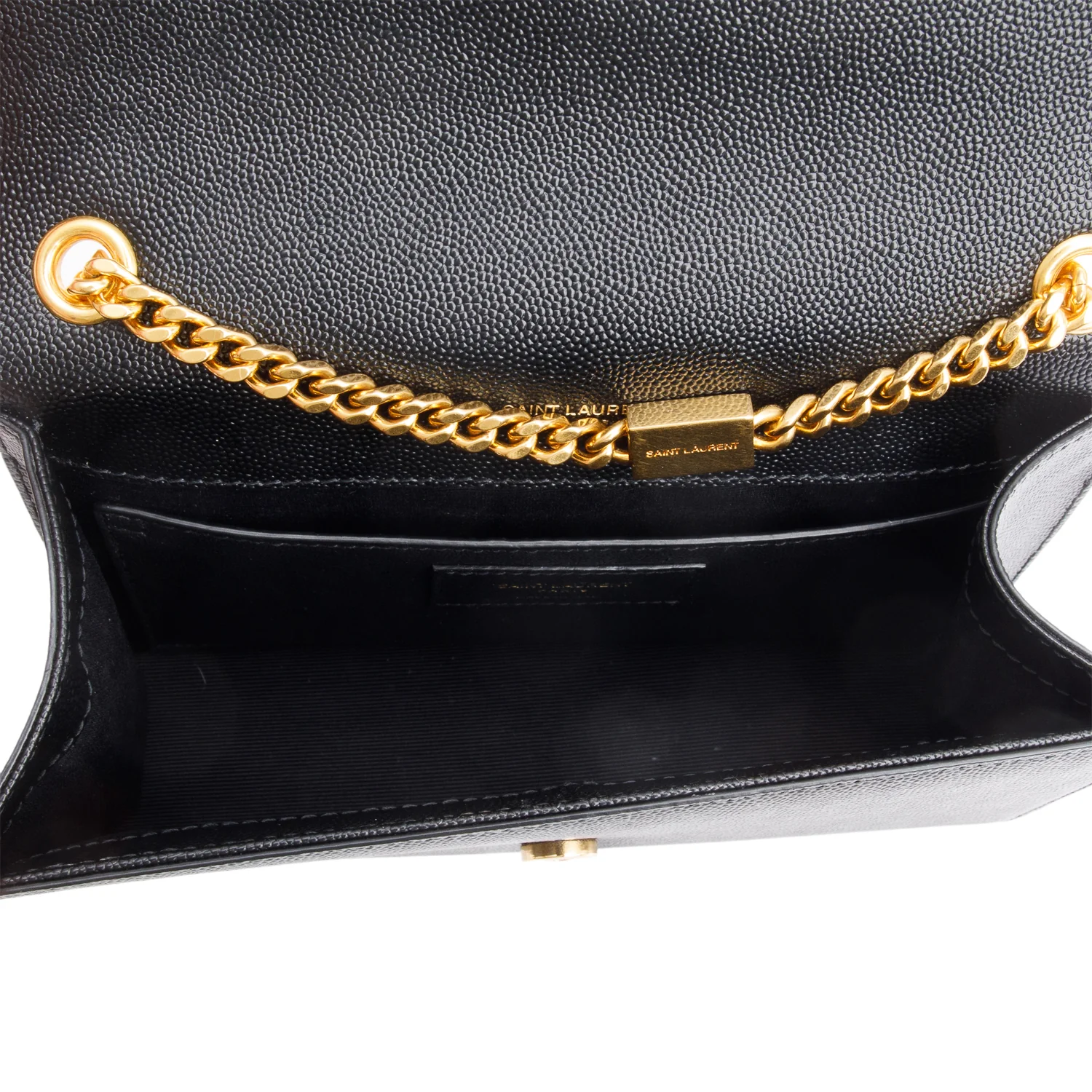 Saint Laurent 2024 Black Grain De Poudre Small Kate Chain Bag - Image 8