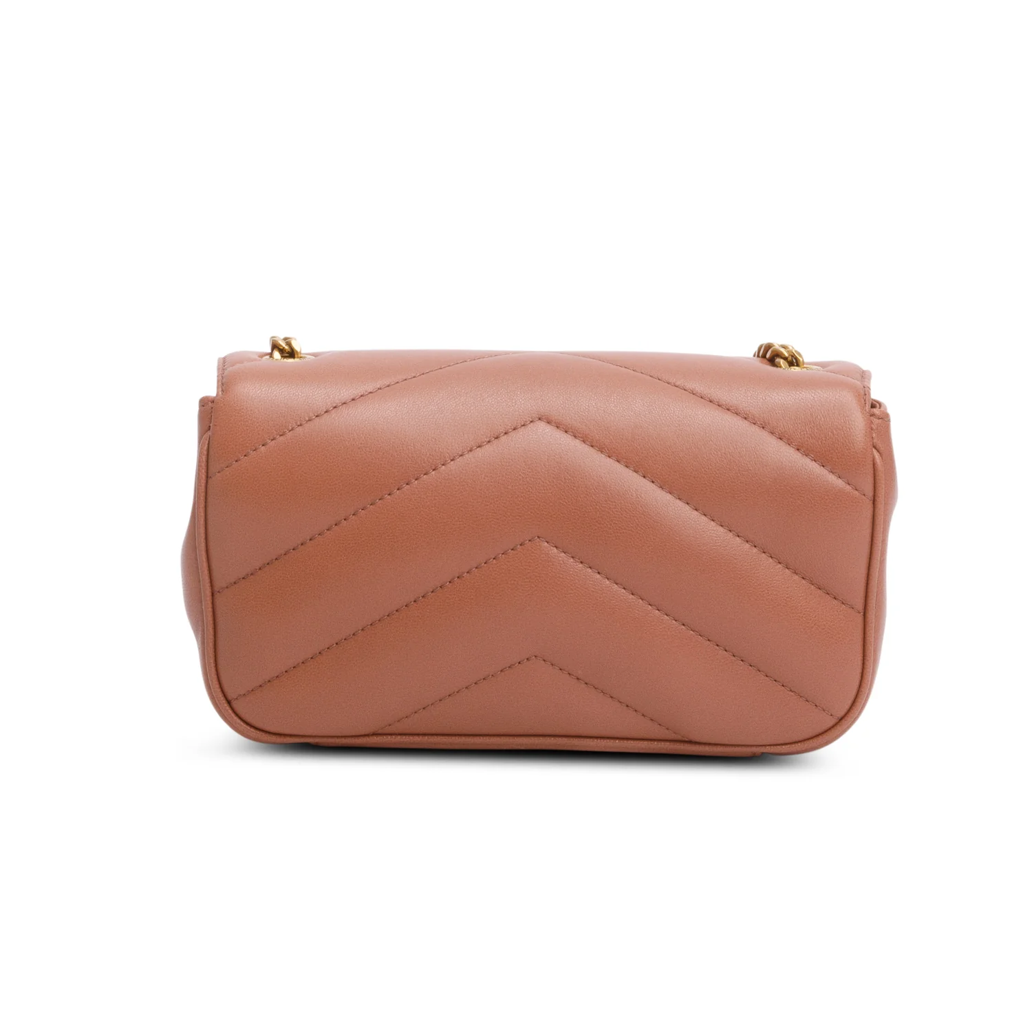 Saint Laurent 2025 Pink Lambskin Chevron Small LouLou Bag - Image 5