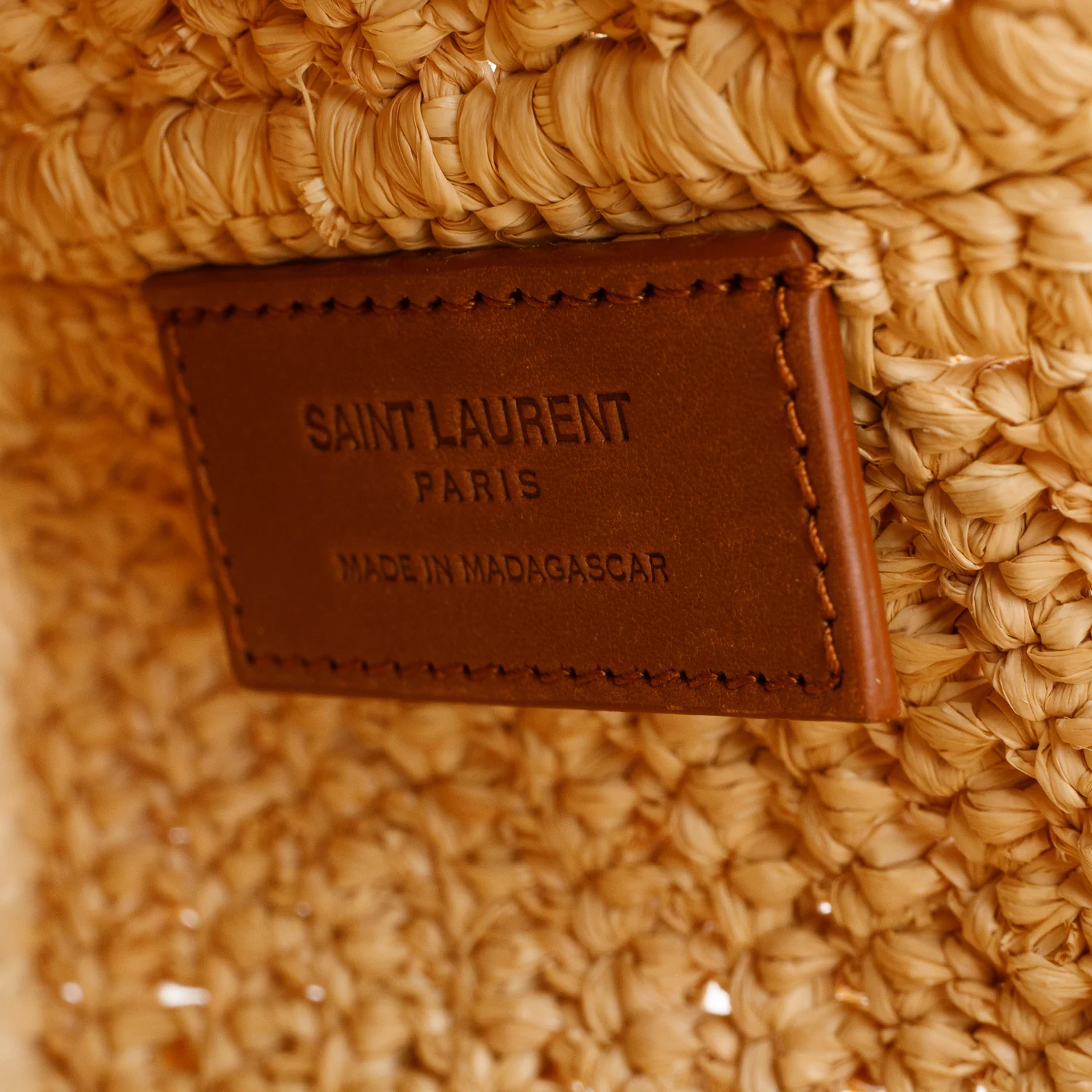 Saint Laurent 2025 Raffia Gaby Bucket Bag w/ Box & Strap - Image 10