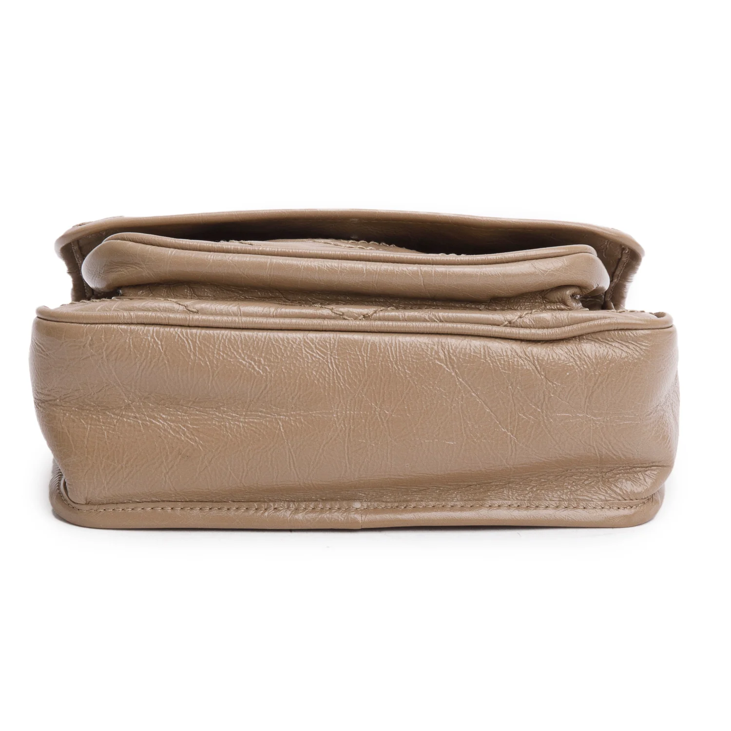 Saint Laurent Beige Crinkled Calfskin Matelasse Leather Baby Niki Shoulder Bag - Image 7