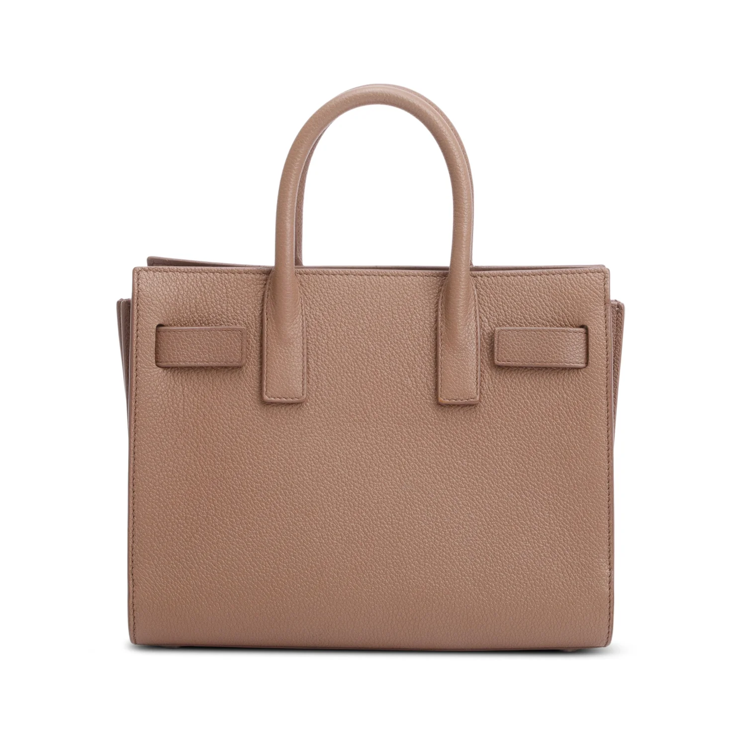 Saint Laurent Beige Grained Leather Nano Sac De Jour w/ Strap - Image 3