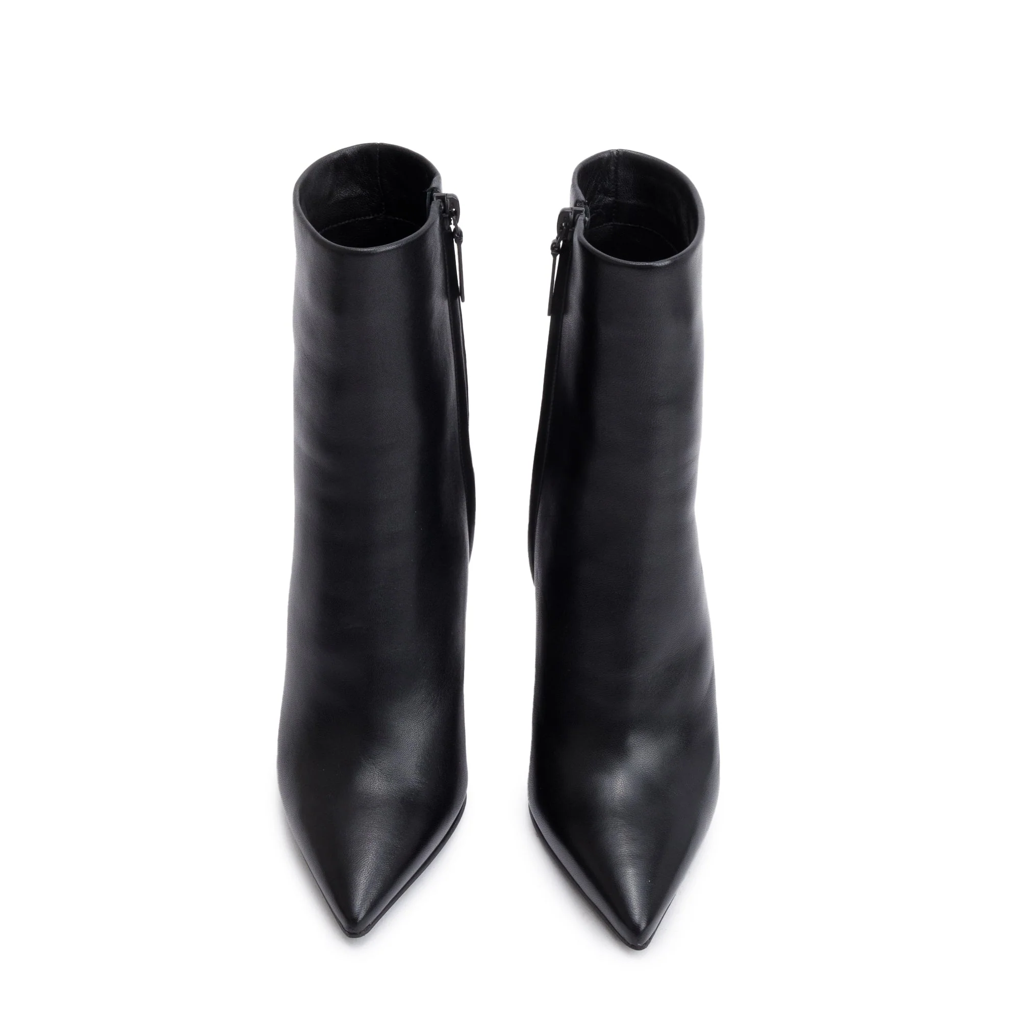 Saint Laurent Black Calf Leather Opyum Booties, Size 36 w/ Box & Receipt - Image 4