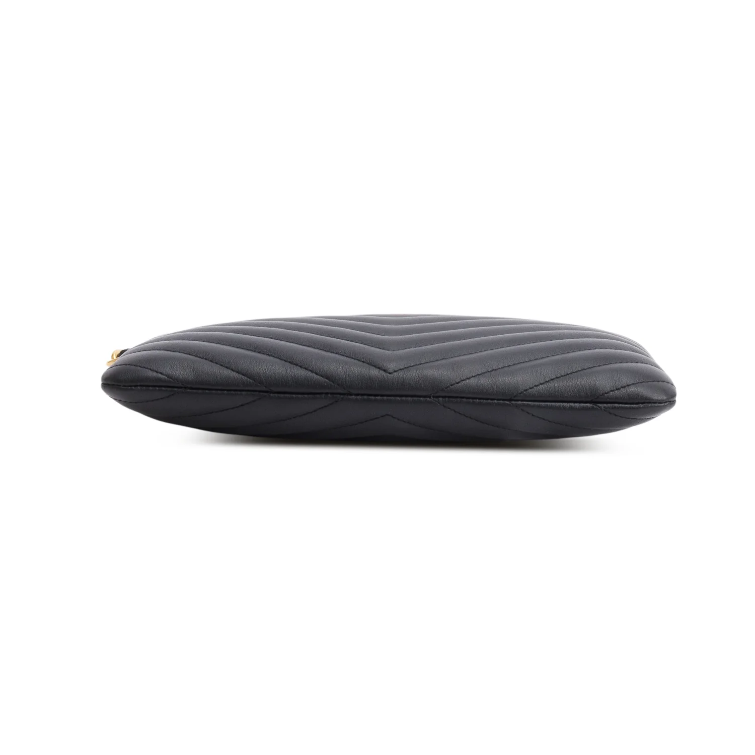 Saint Laurent Black Calfskin Matelasse Monogram Cassandre A5 Pouch w/ Box - Image 6