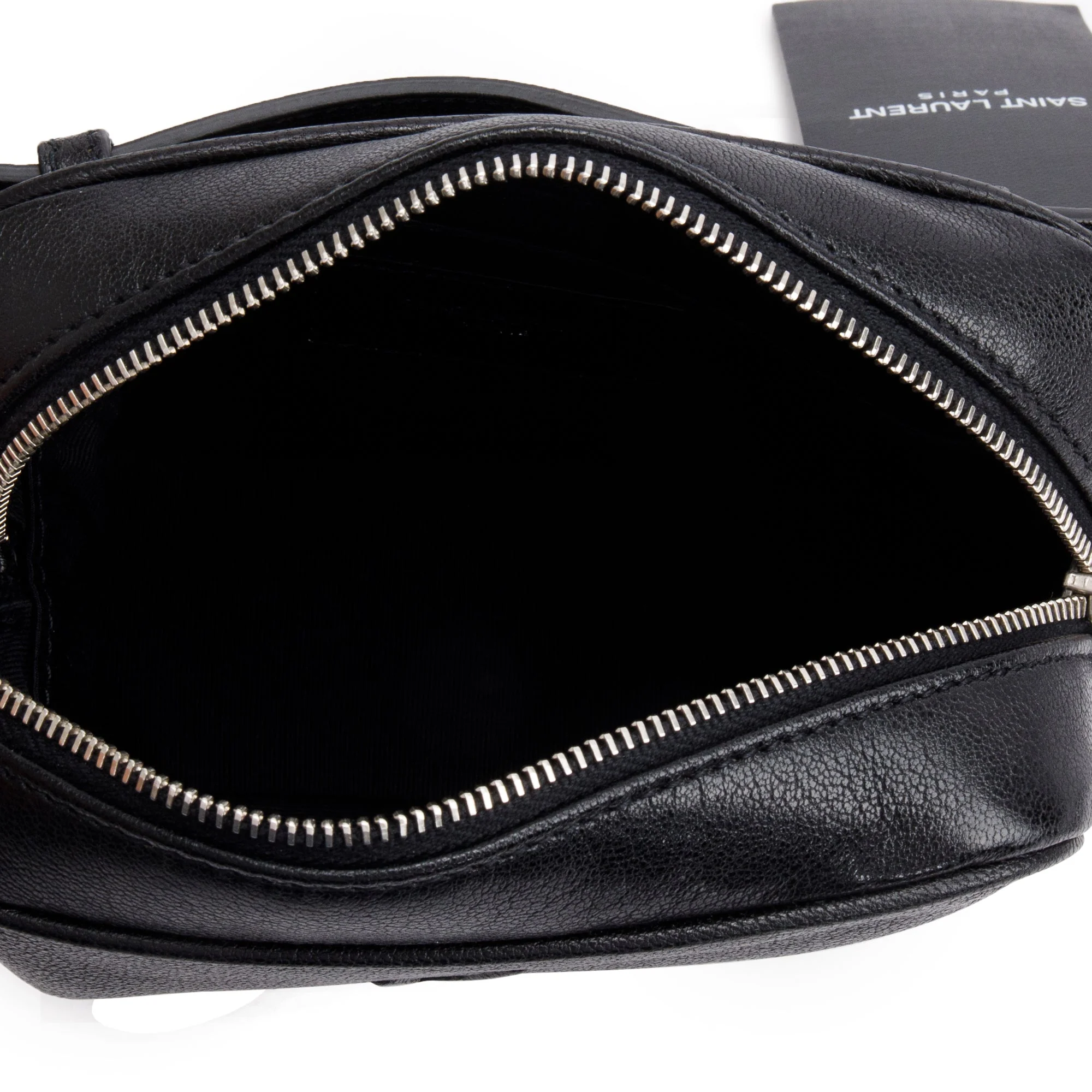 Saint Laurent Black Calskin Leather Lou Belt Bag - Image 5