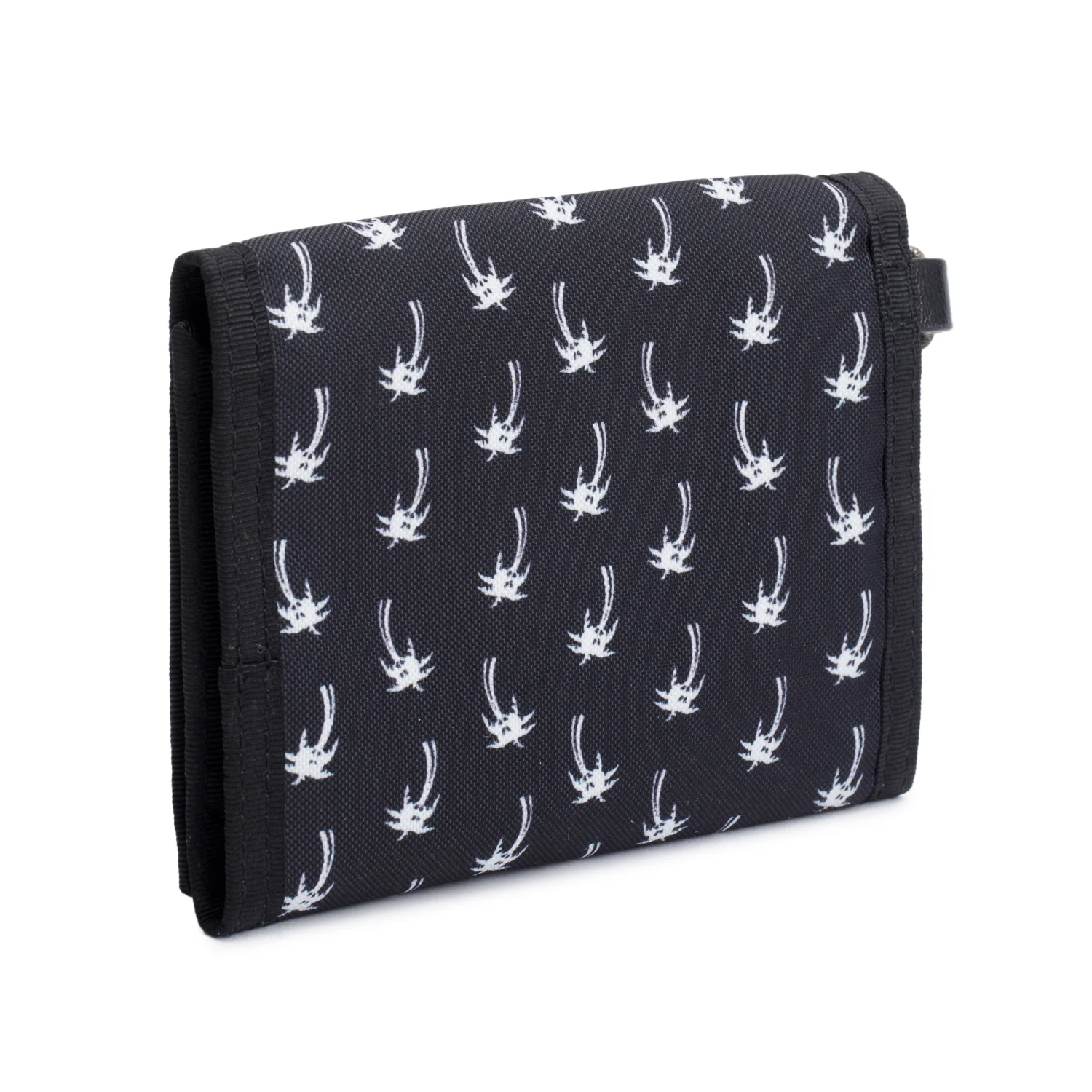 Saint Laurent Black Canvas Palm Tree Print Buffalo Chain Trifold Wallet - Image 5