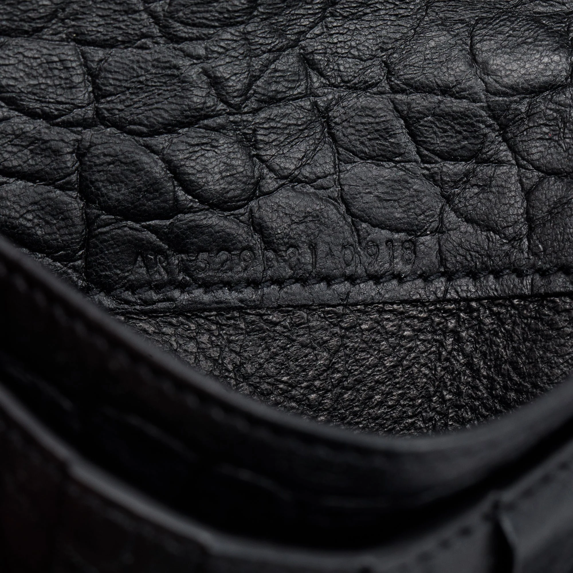 Saint Laurent Black Crocodile-Embossed Leather Cassandre Continental Wallet - Image 8