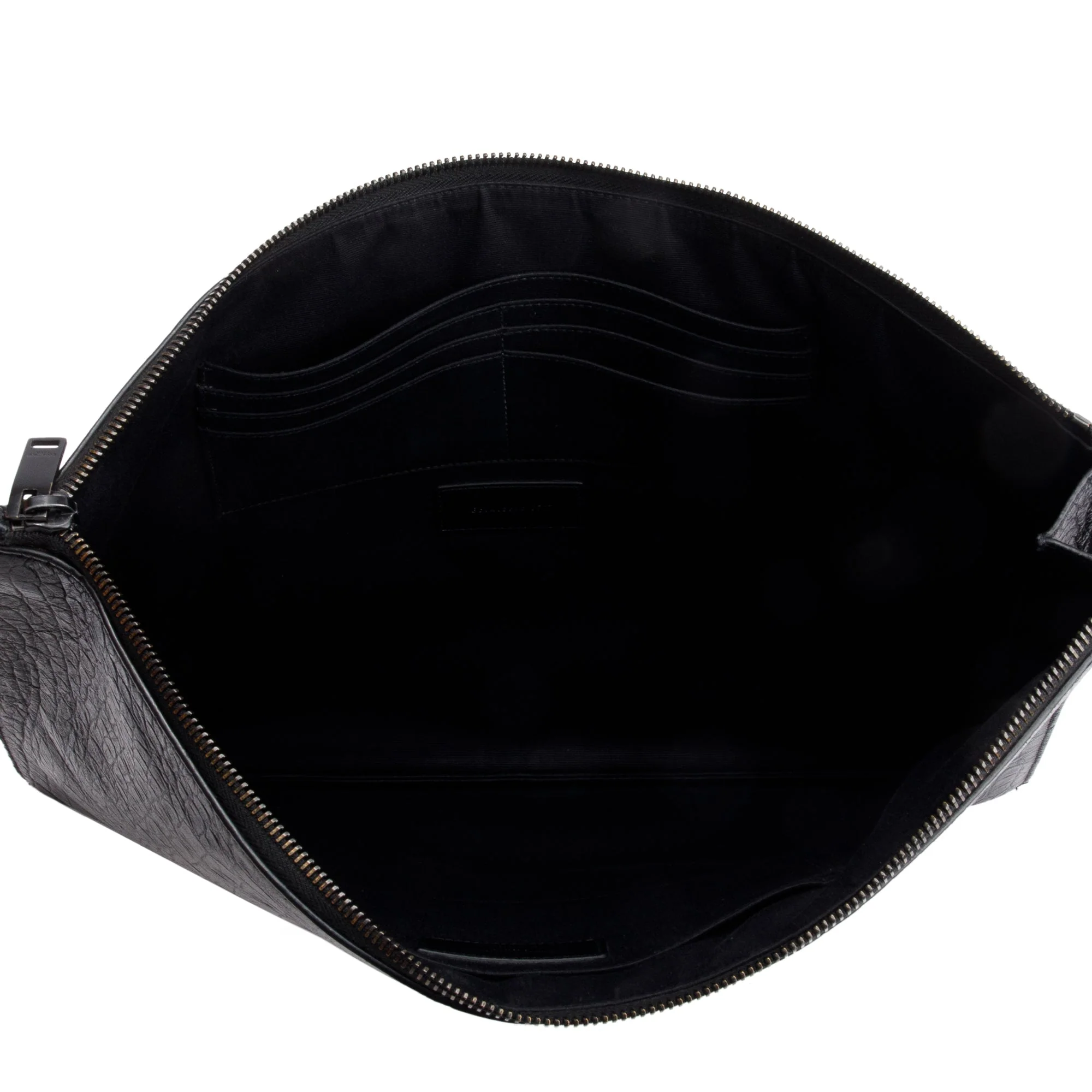 Saint Laurent Black Crocodile Embossed Monogram Document Holder w/ Box - Image 6