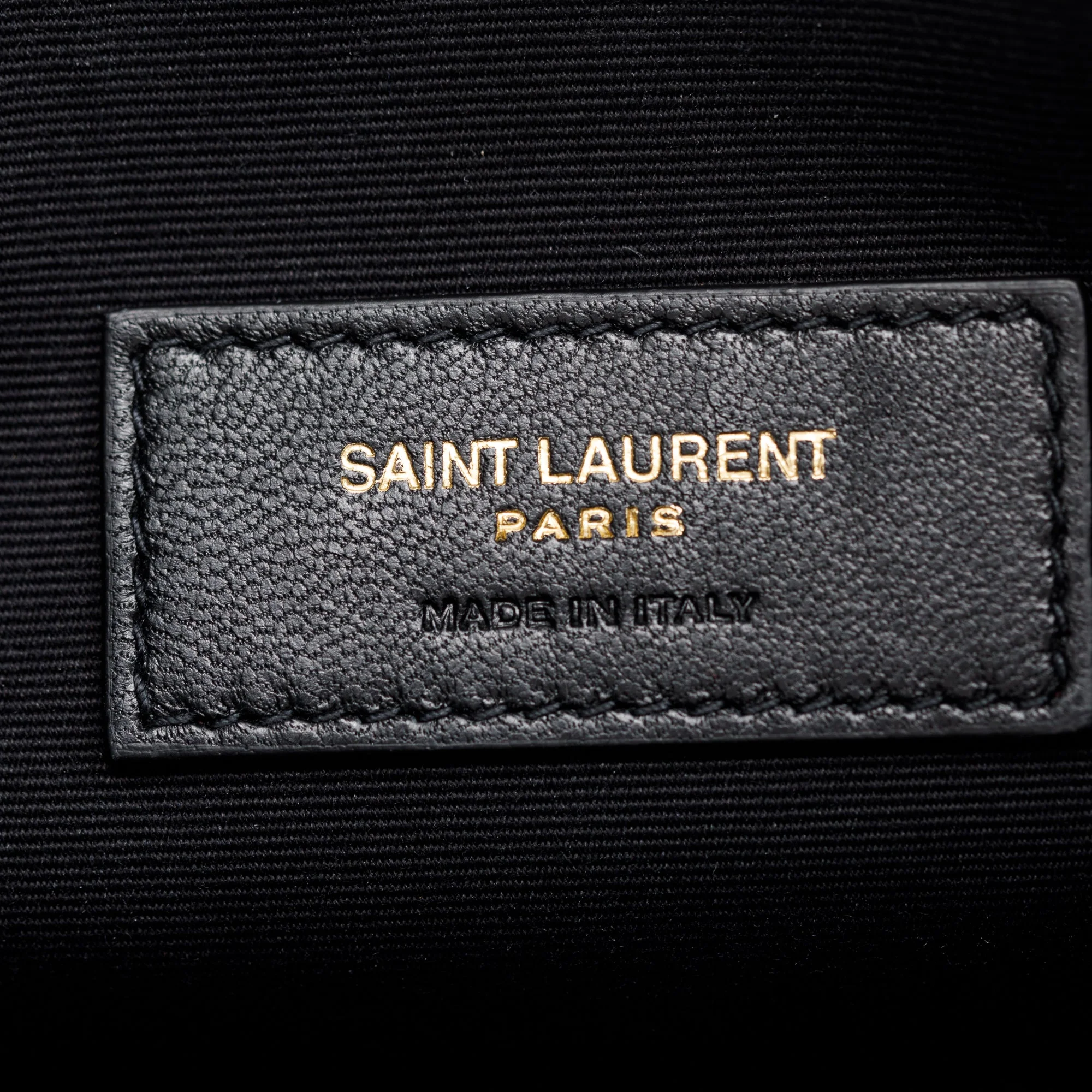 Saint Laurent Black Grain De Poudre Leather Cassandre Matelasse Large Zipped Pouch w/ Stap & Box - Image 7