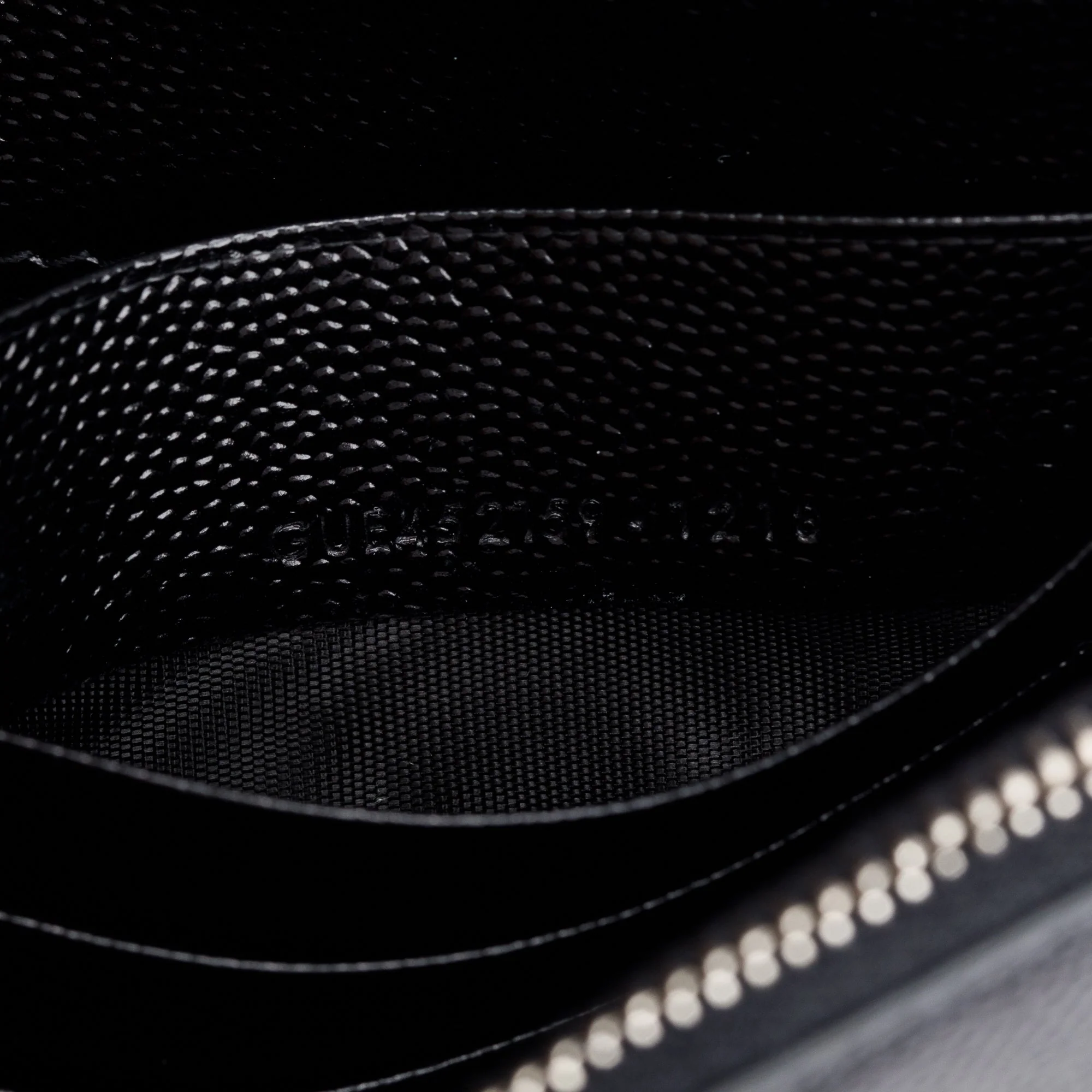 Saint Laurent Black Grain De Poudre Leather Kate Tassel Wallet on Chain - Image 9