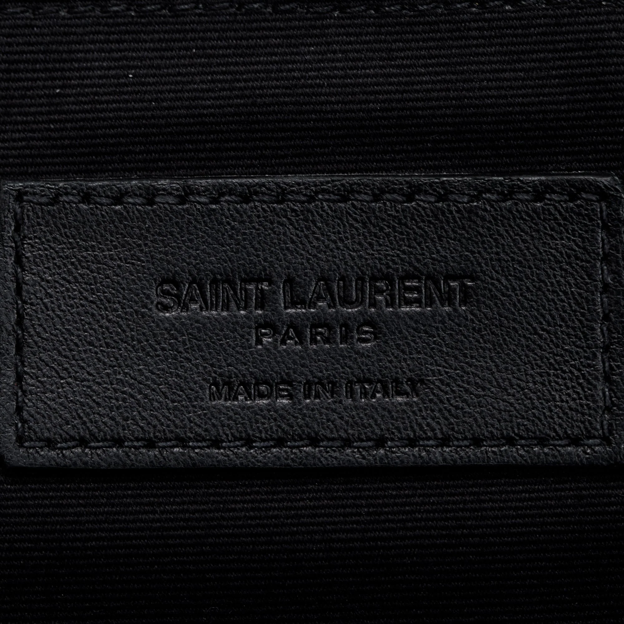 Saint Laurent Black Grain De Poudre Leather Large Zipped Document Holder - Image 7