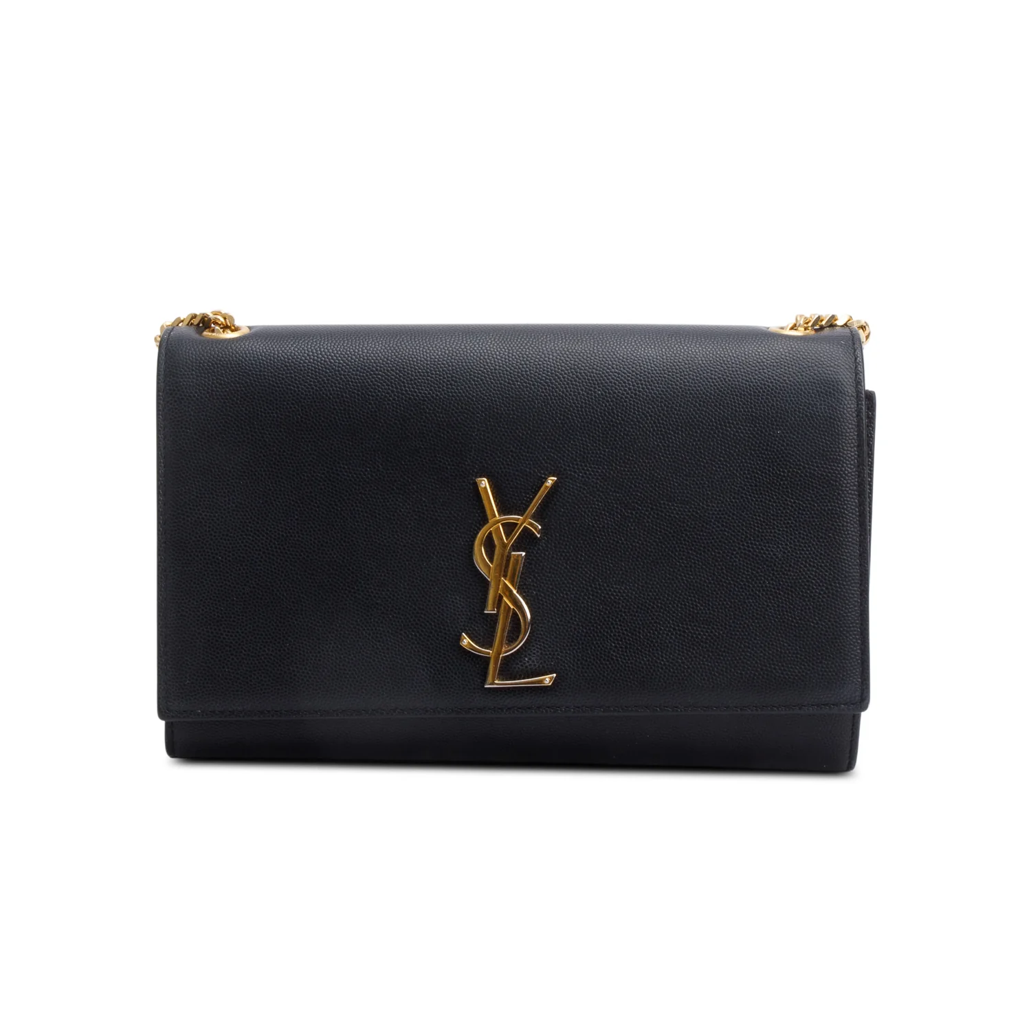 Saint Laurent Black Grain De Poudre Leather Medium Kate Bag - Image 3