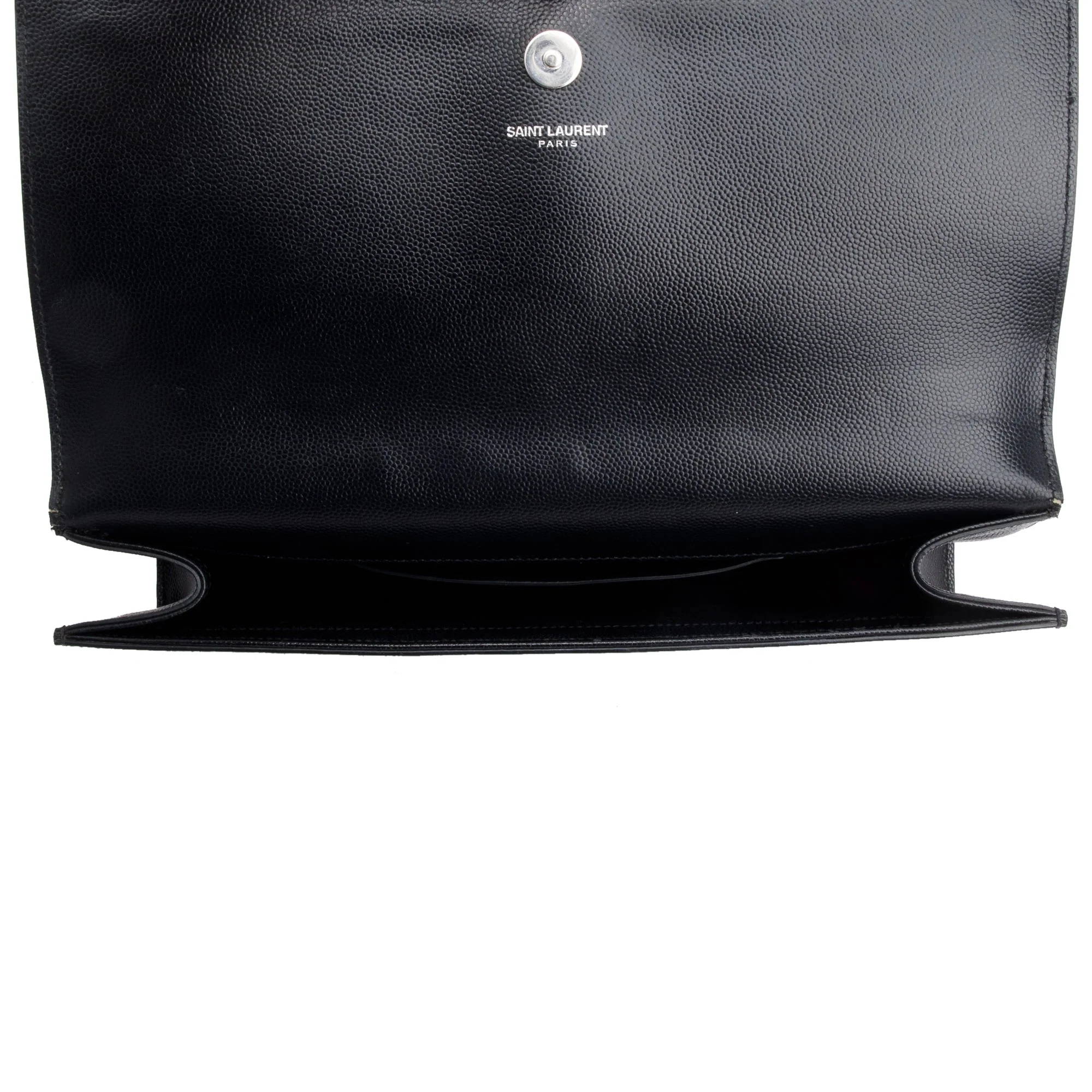 Saint Laurent Black Grain De Poudre Studded Kate Clutch - Image 5