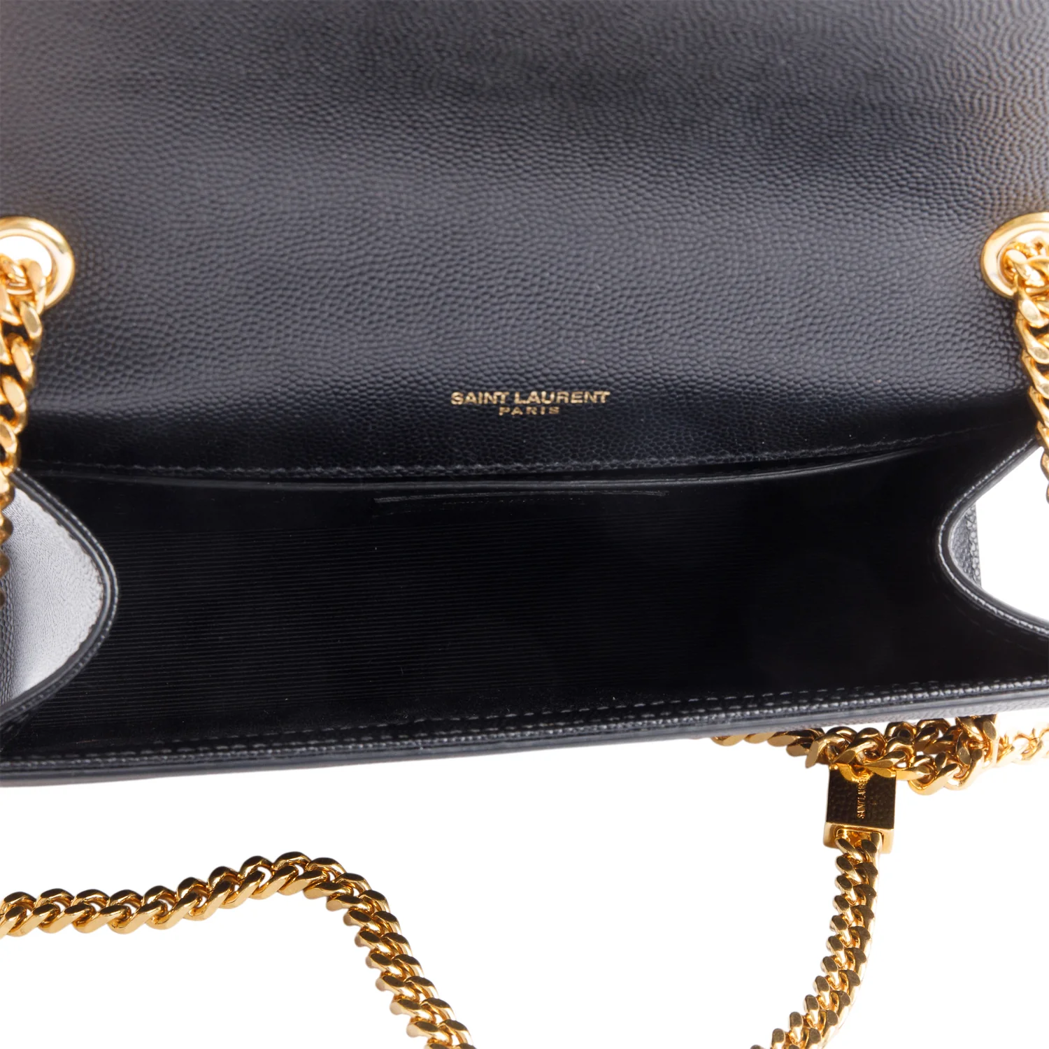 Saint Laurent Black Grained De Poudre Leather Small Kate Tassel Bag - Image 8