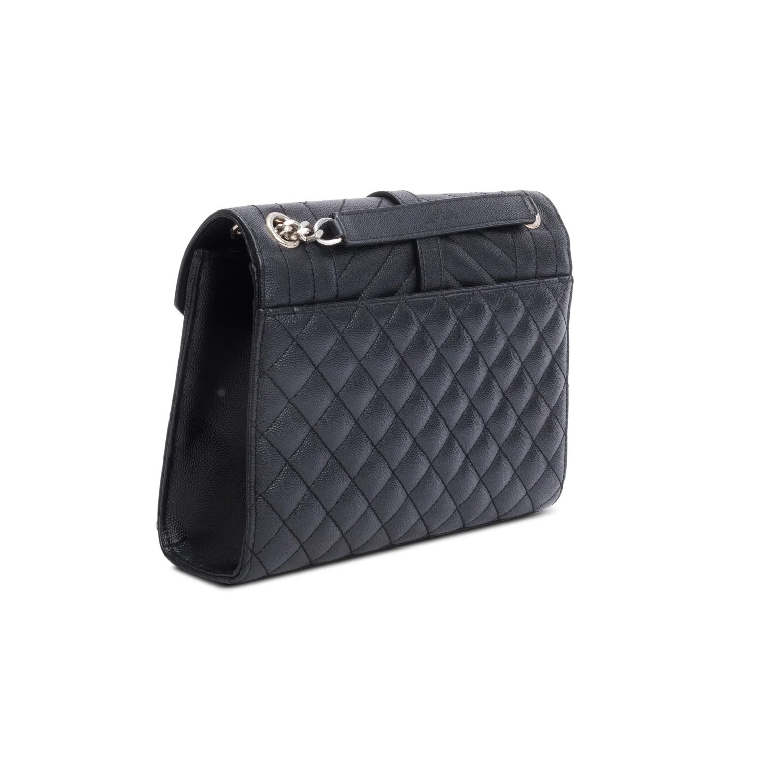Saint Laurent Black Grained De Poudre Medium Envelope Shoulder Bag - Image 6