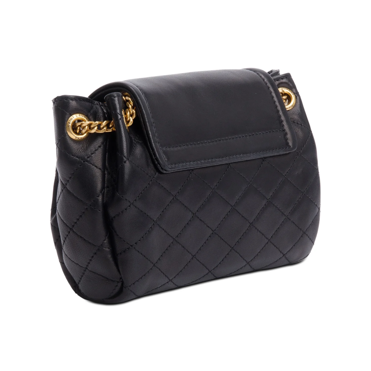 Saint Laurent Black Lambskin Leather Mini Nolita Shoulder Bag w/ Box - Image 7