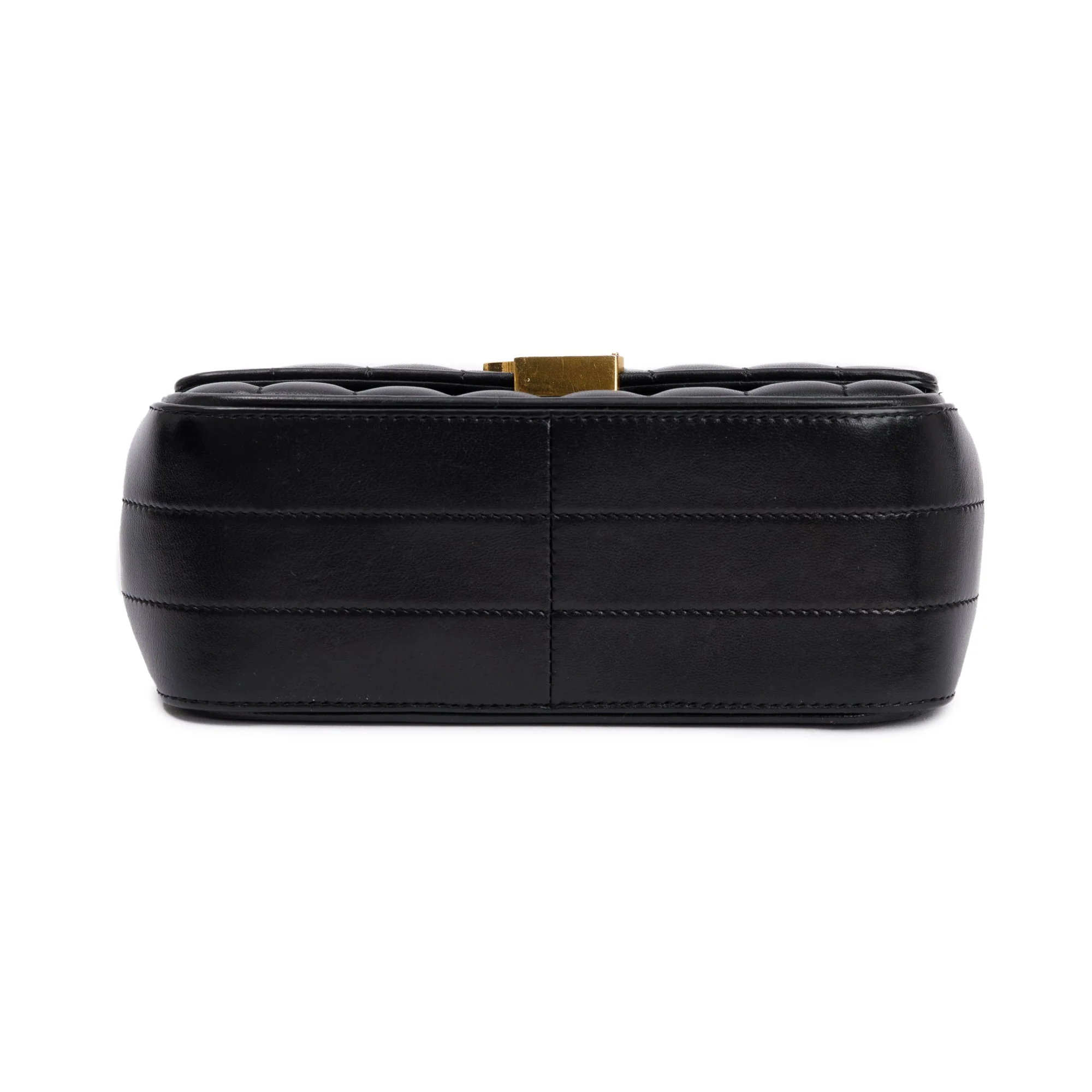 Saint Laurent Black Lambskin Matelasse Medium Monogram Vicky Chain Bag - Image 6