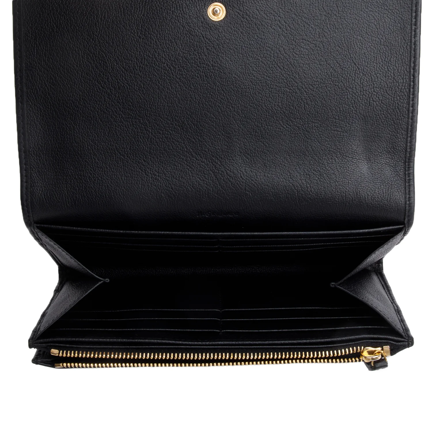 Saint Laurent Black Leather Continental Flap Wallet w/ Box - Image 6