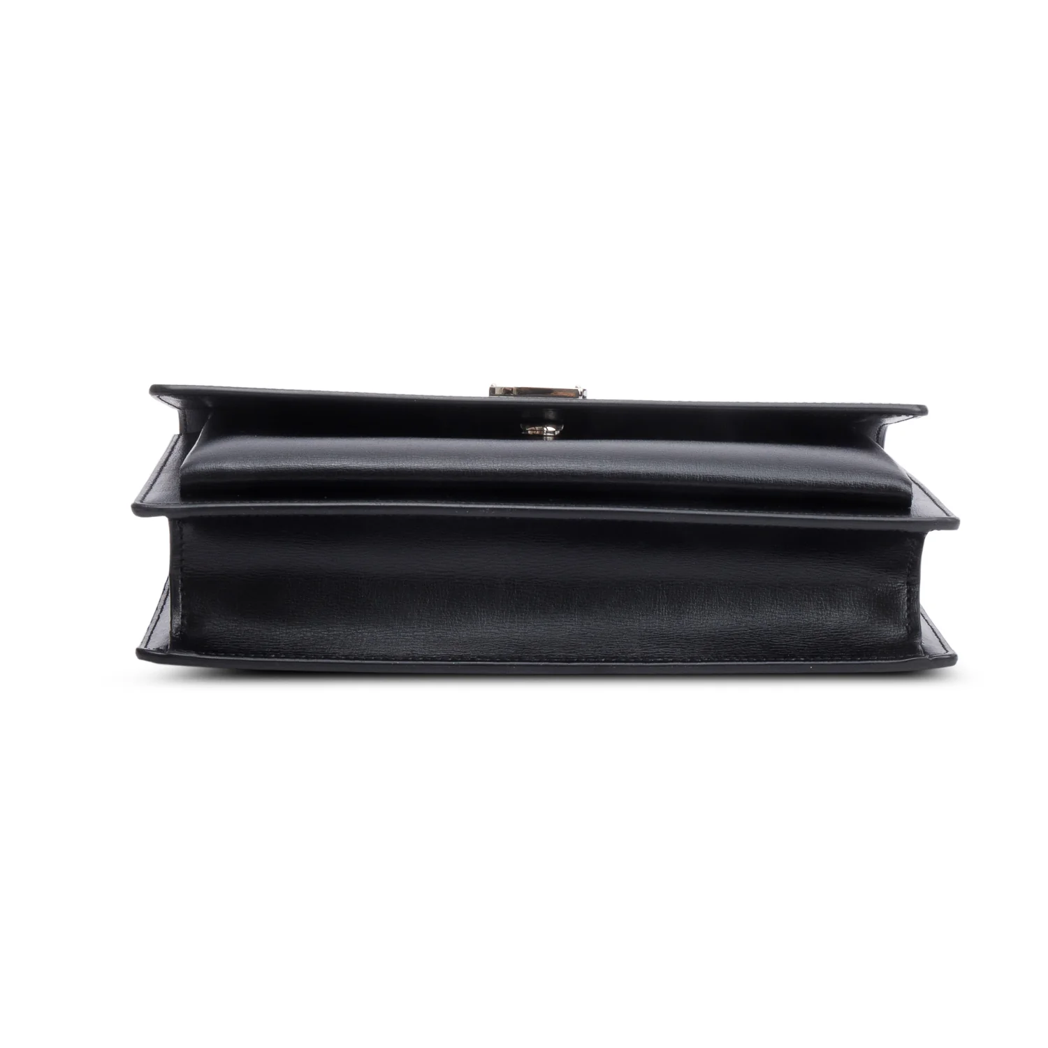 Saint Laurent Black Leather Sunset Top Handle Bag w/ Box - Image 8
