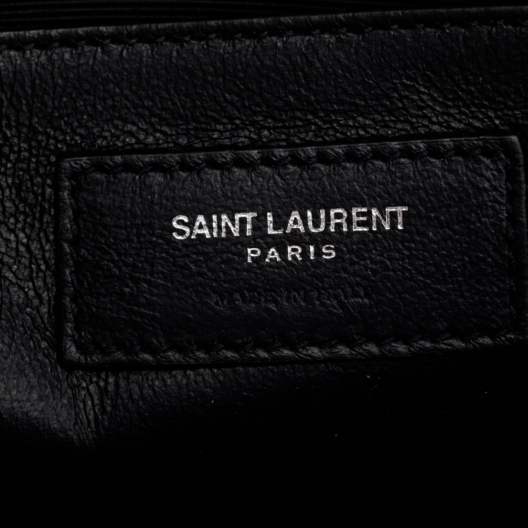 Saint Laurent Black Lizard-Embossed Leather Small Kate Tassel Bag - Image 7