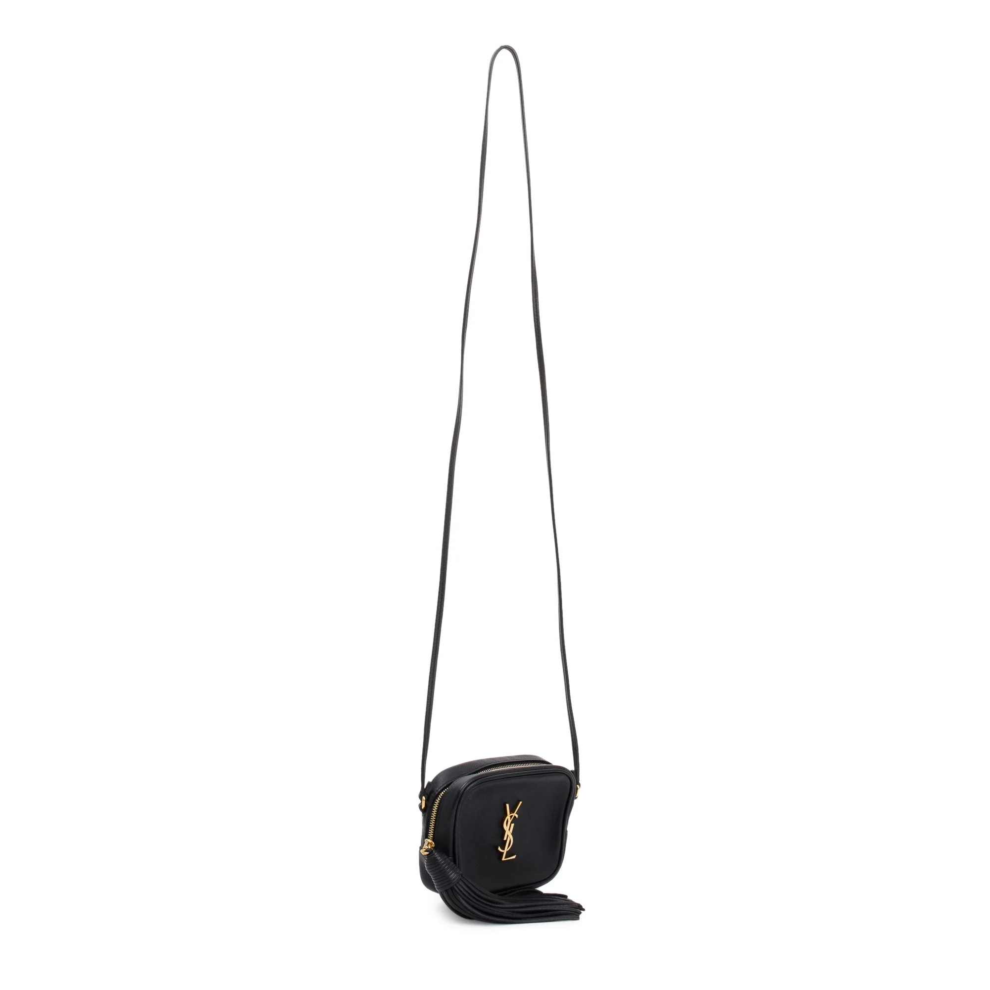 Saint Laurent Black Nappa Leather Monogram Blogger Bag - Image 4