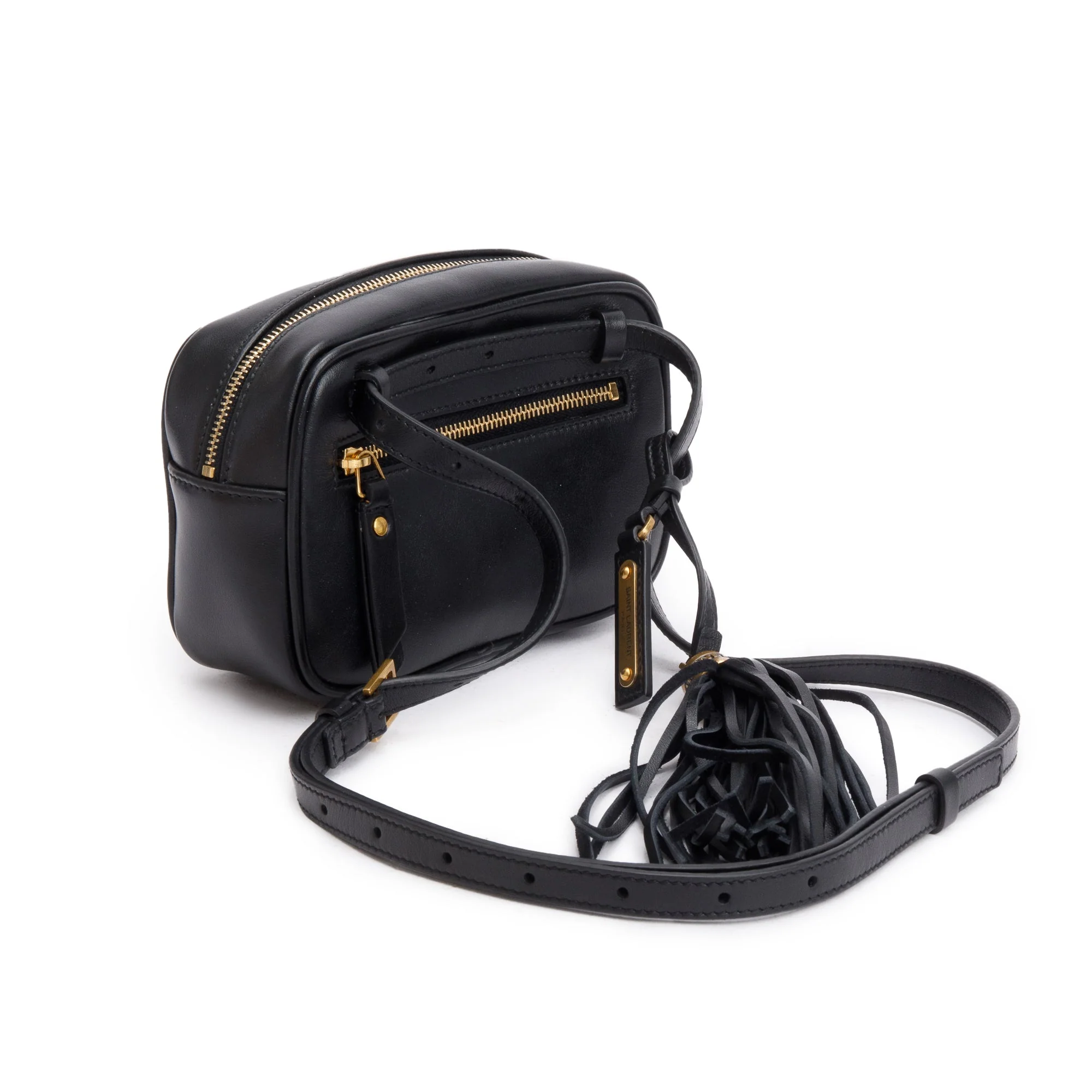 Saint Laurent Black Quilted Calfskin Leather Lou Belt Bag - Image 4