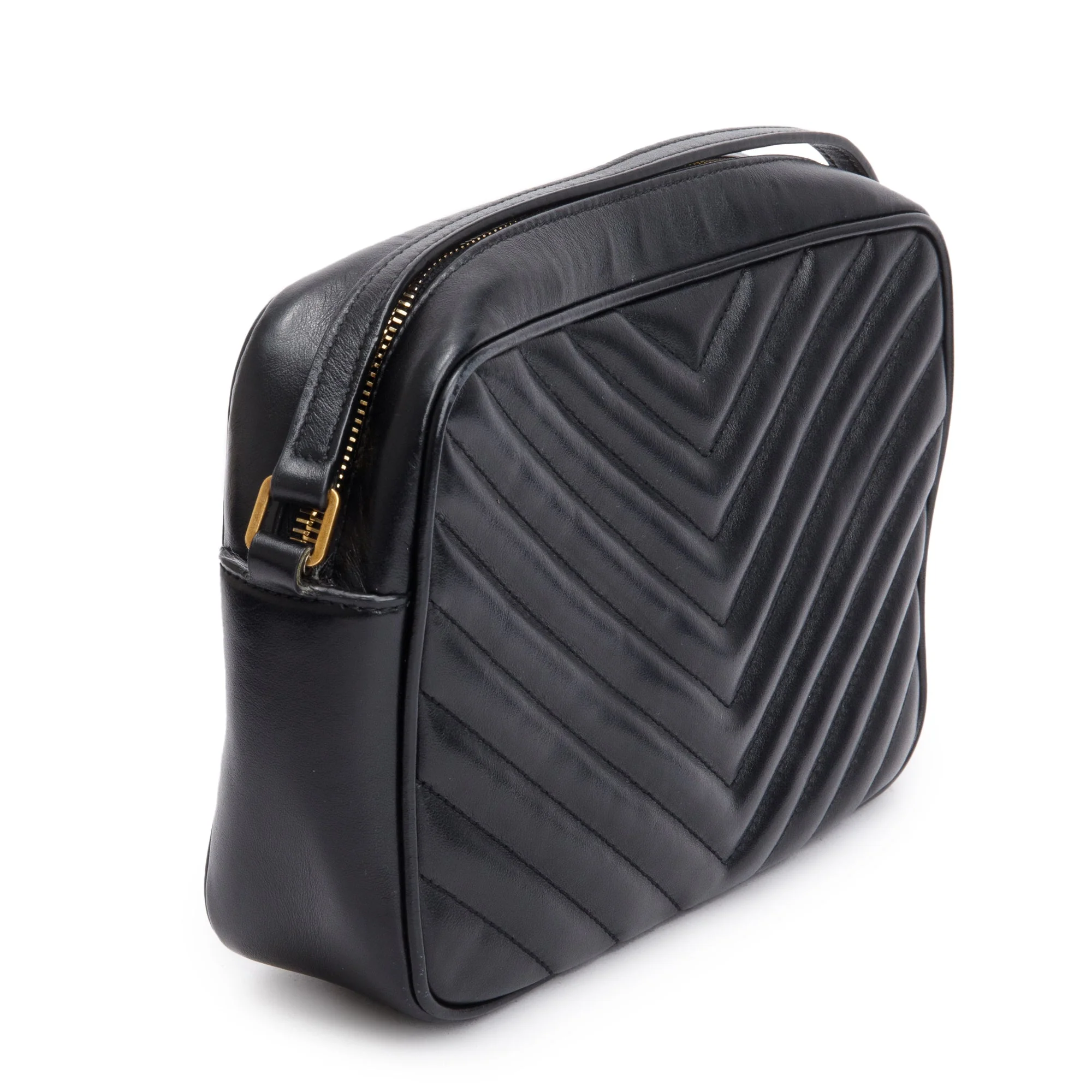 Saint Laurent Black Quilted Leather Lou Camera Bag - Image 6