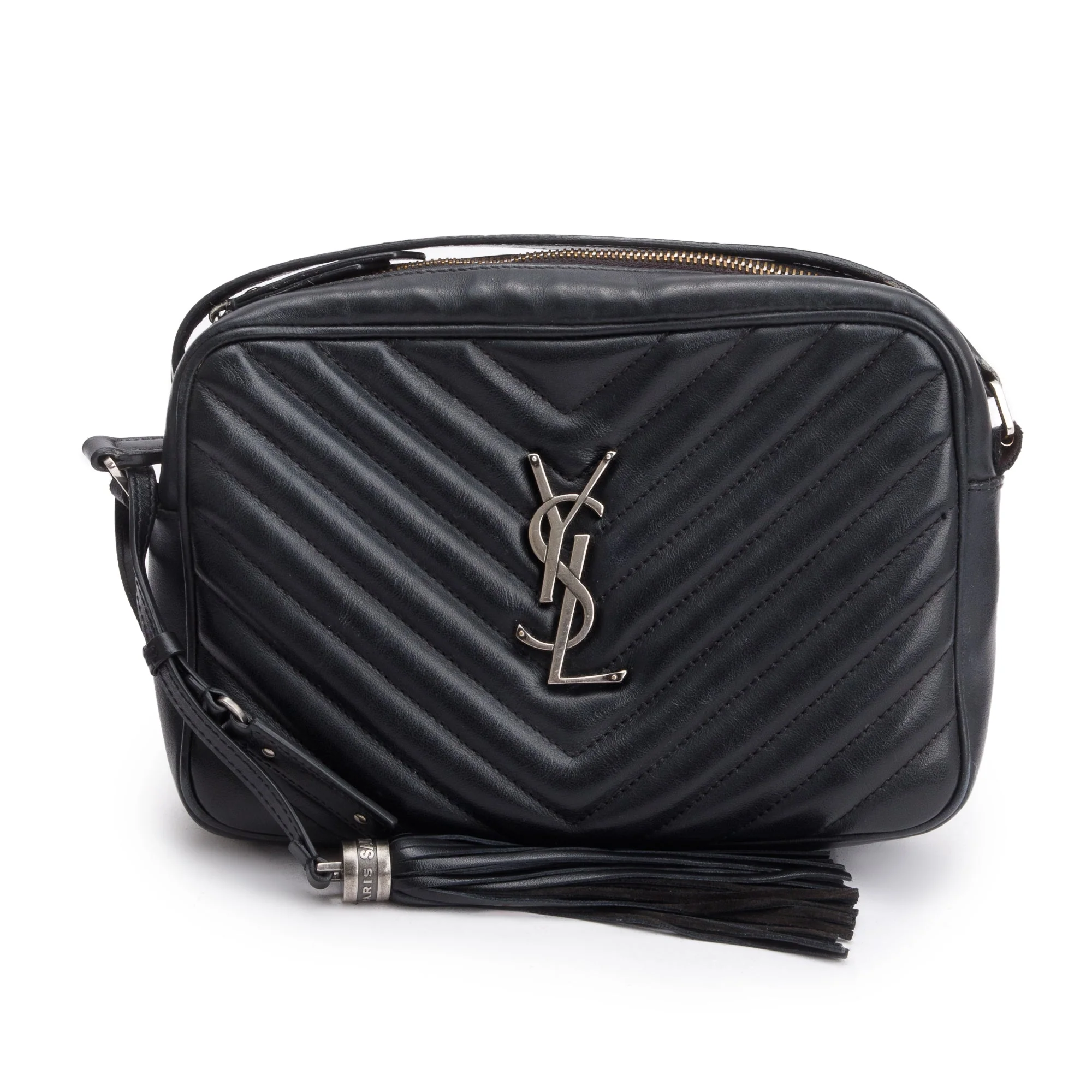 Saint Laurent Black Quilted Leather Lou Camera Bag - Image 3