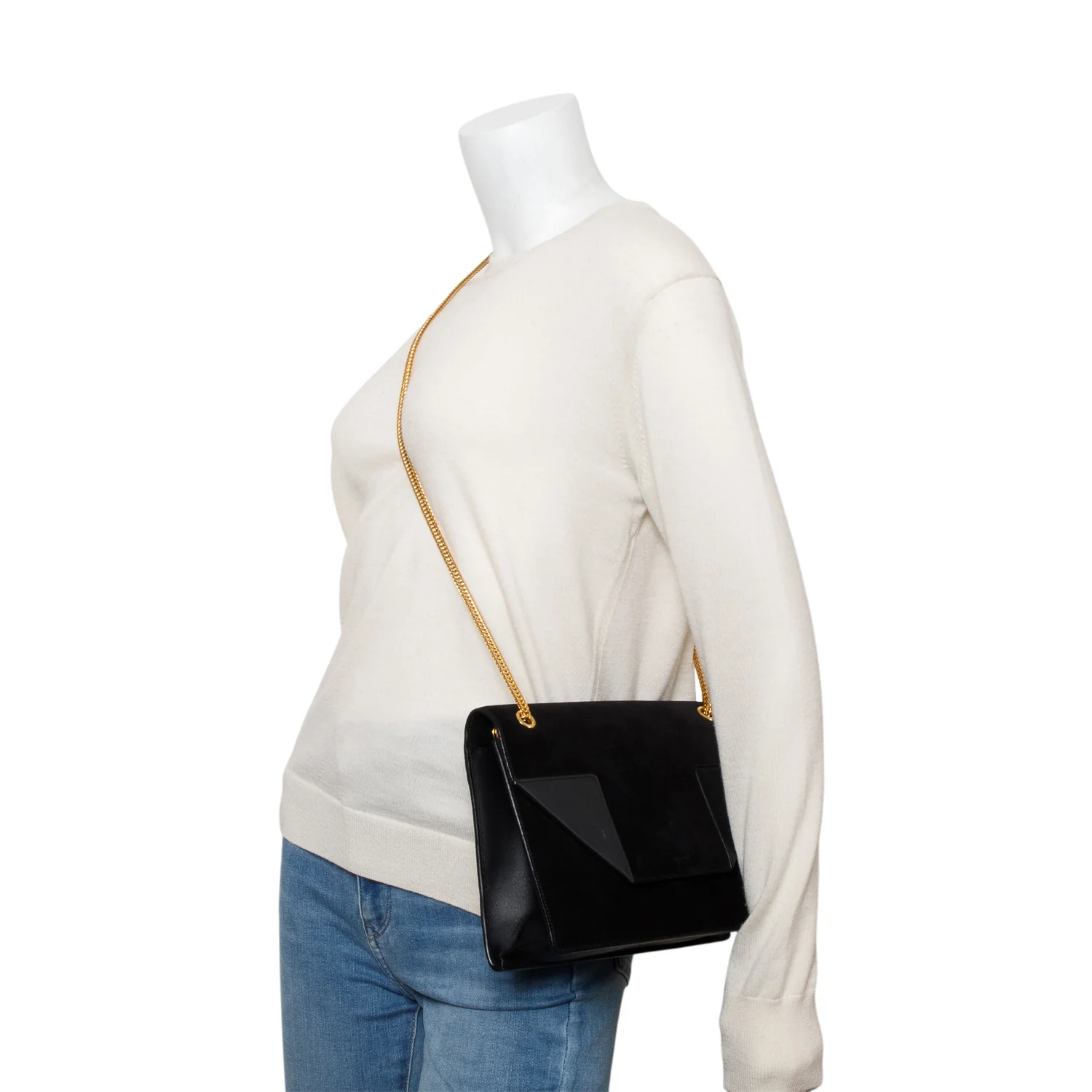Saint Laurent Black Suede Betty Shoulder Bag - Image 2