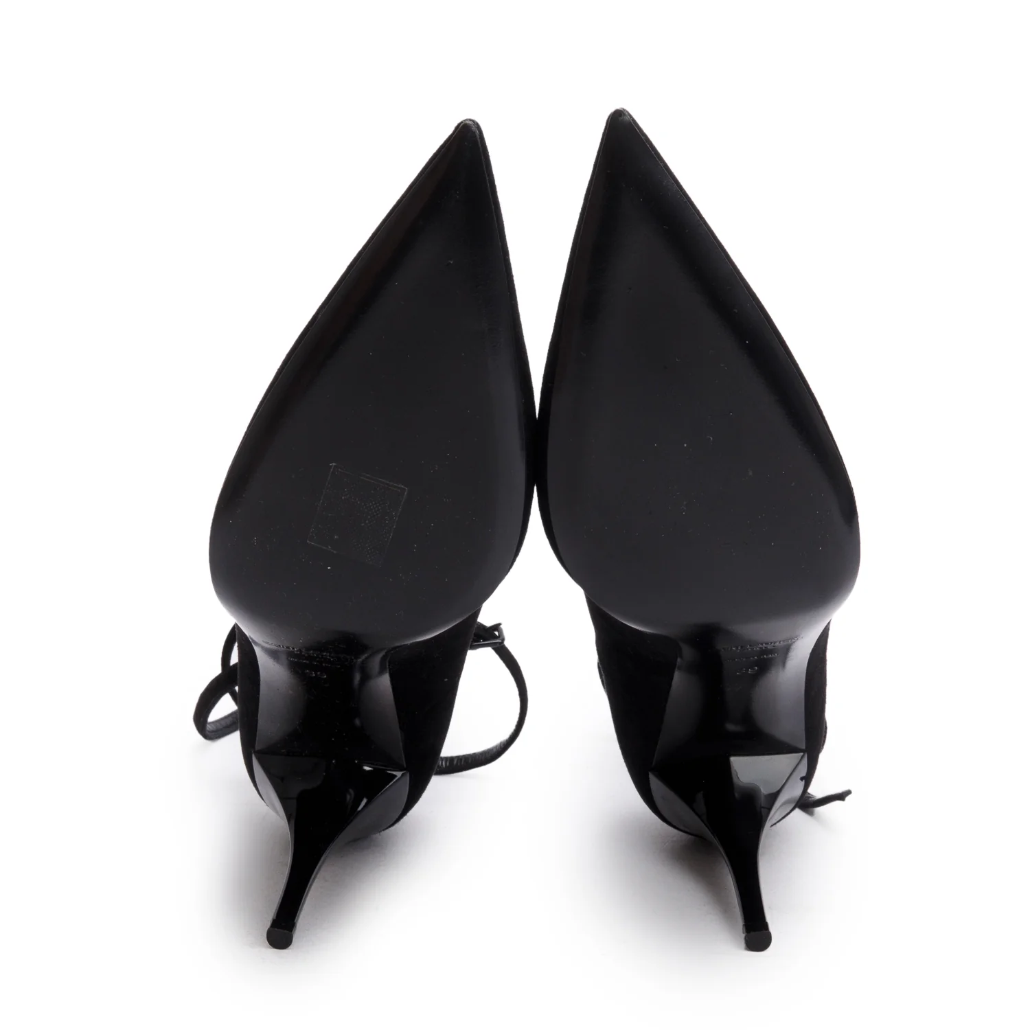 Saint Laurent Black Suede Lexi Ankle Strap Pumps, Size 39 w/ Box - Image 6