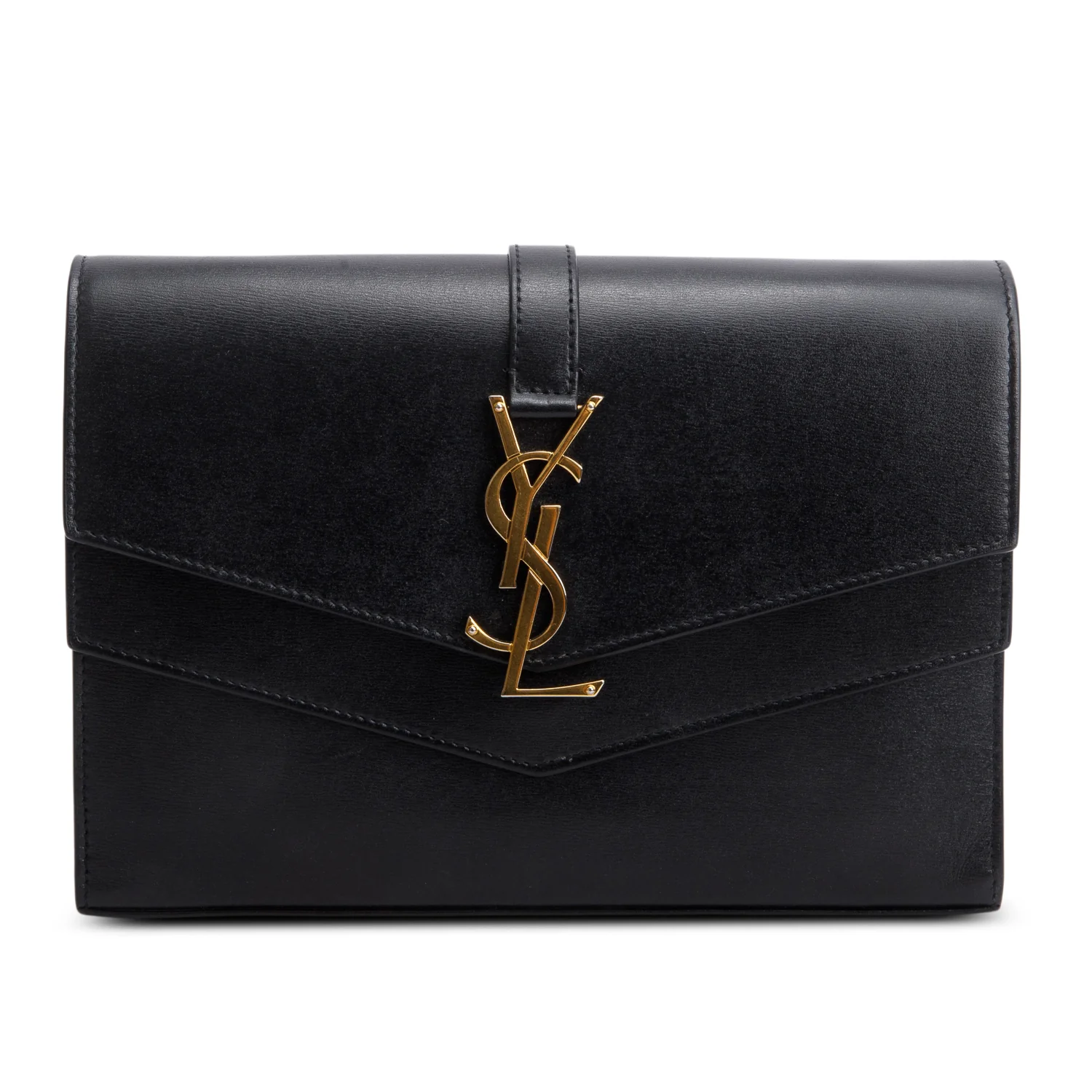 Saint Laurent Black Sulpice Leather Chain Wallet - Image 3