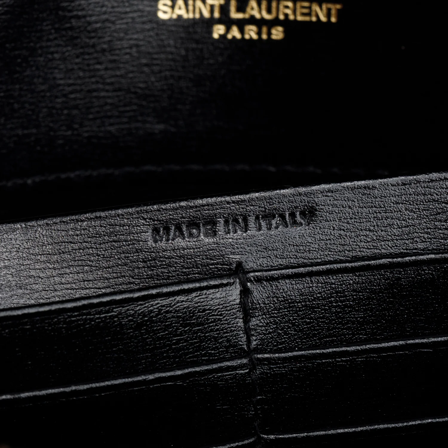 Saint Laurent Black Sulpice Leather Chain Wallet - Image 8