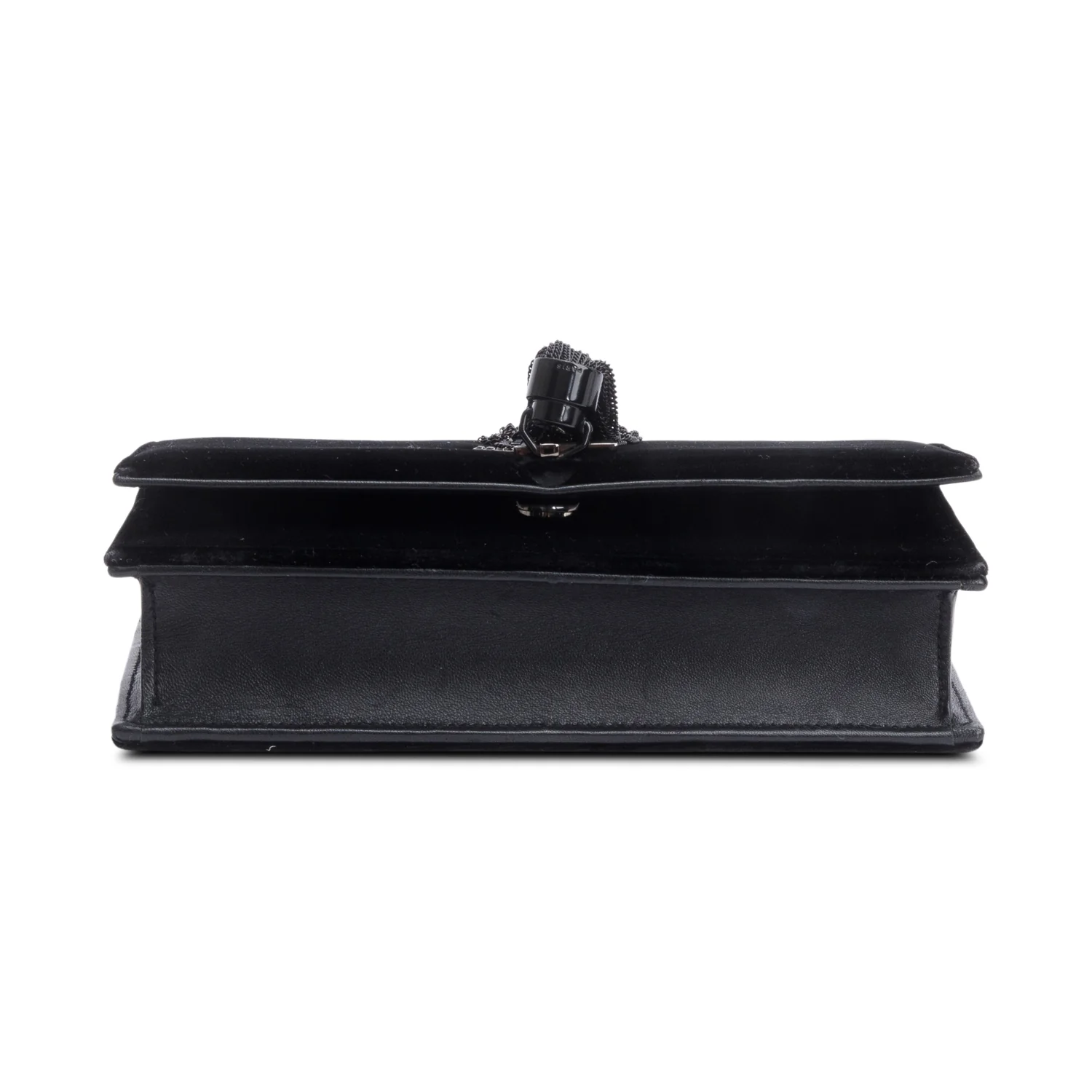 Saint Laurent Black Velvet Crystal Small Kate Tassel Bag - Image 7