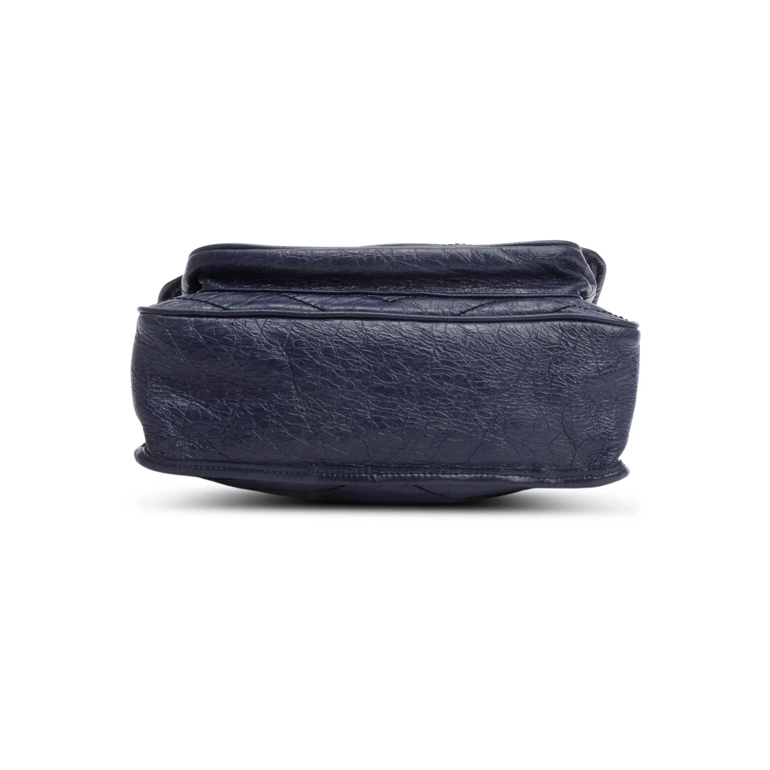 Saint Laurent Blue Crinkled Calfskin Leather Medium Niki Shoulder Bag - Image 7