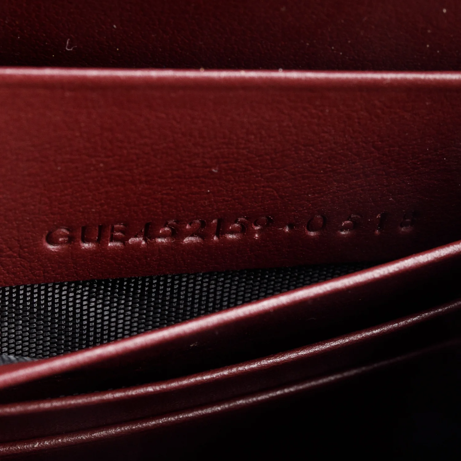 Saint Laurent Burgundy Croc Embossed Leather Kate Tassel Wallet on Chain - Image 10