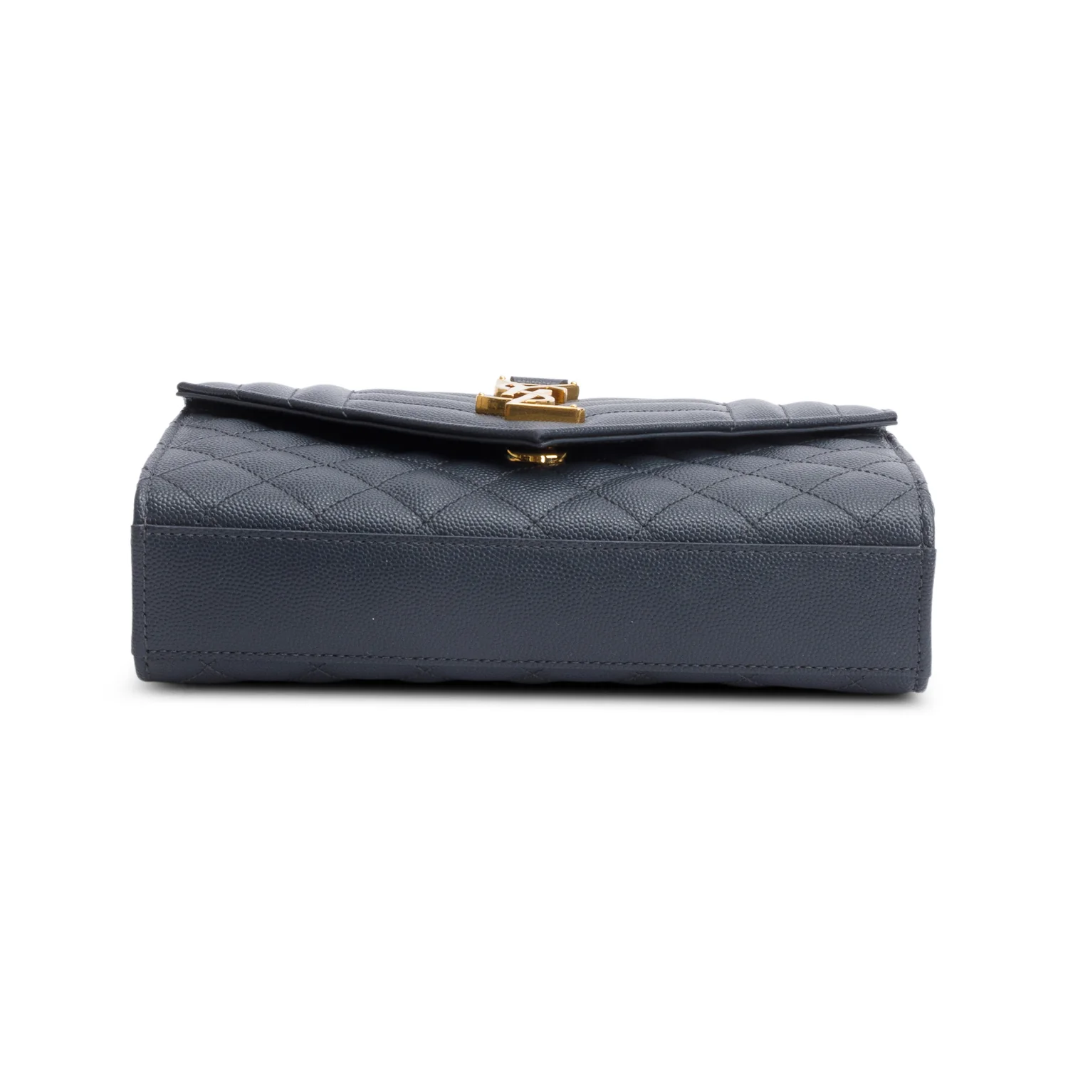 Saint Laurent Grey Grained De Poudre Small Envelope Shoulder Bag - Image 7