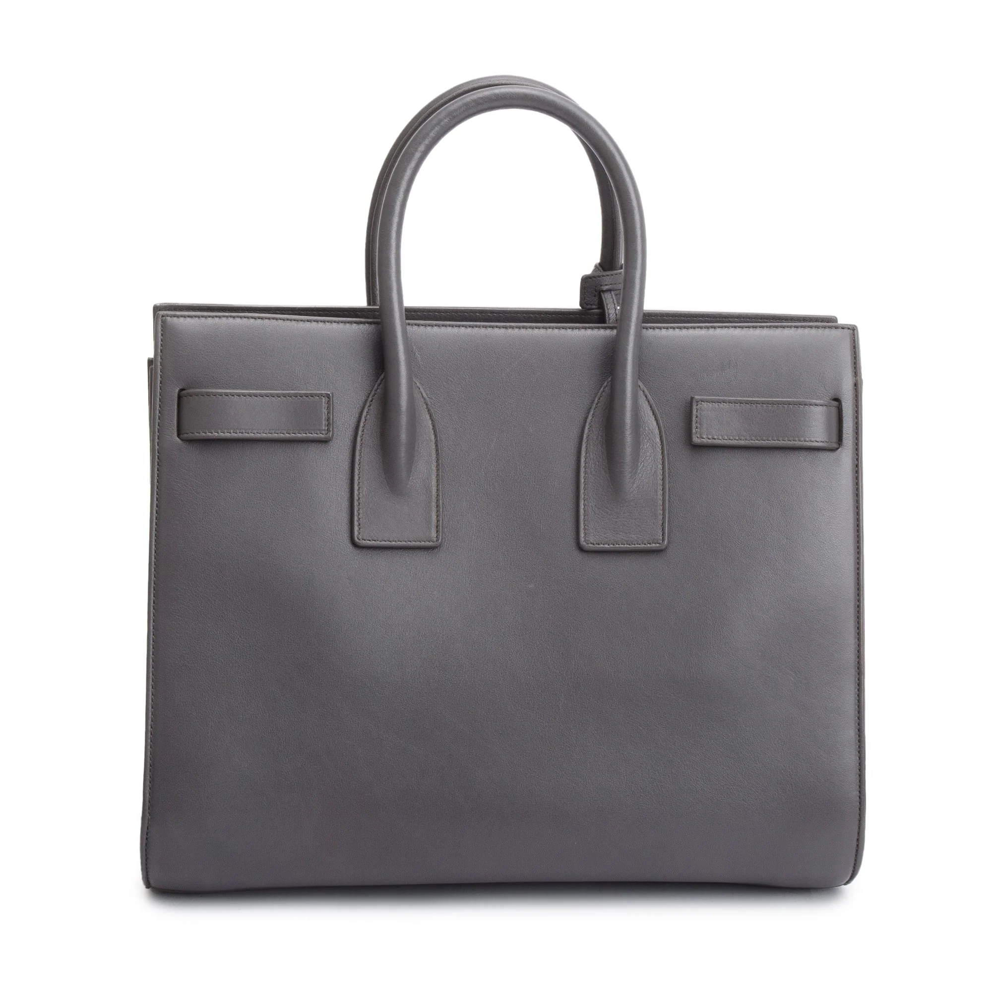 Saint Laurent Grey Leather Small Sac De Jour w/ Strap - Image 4