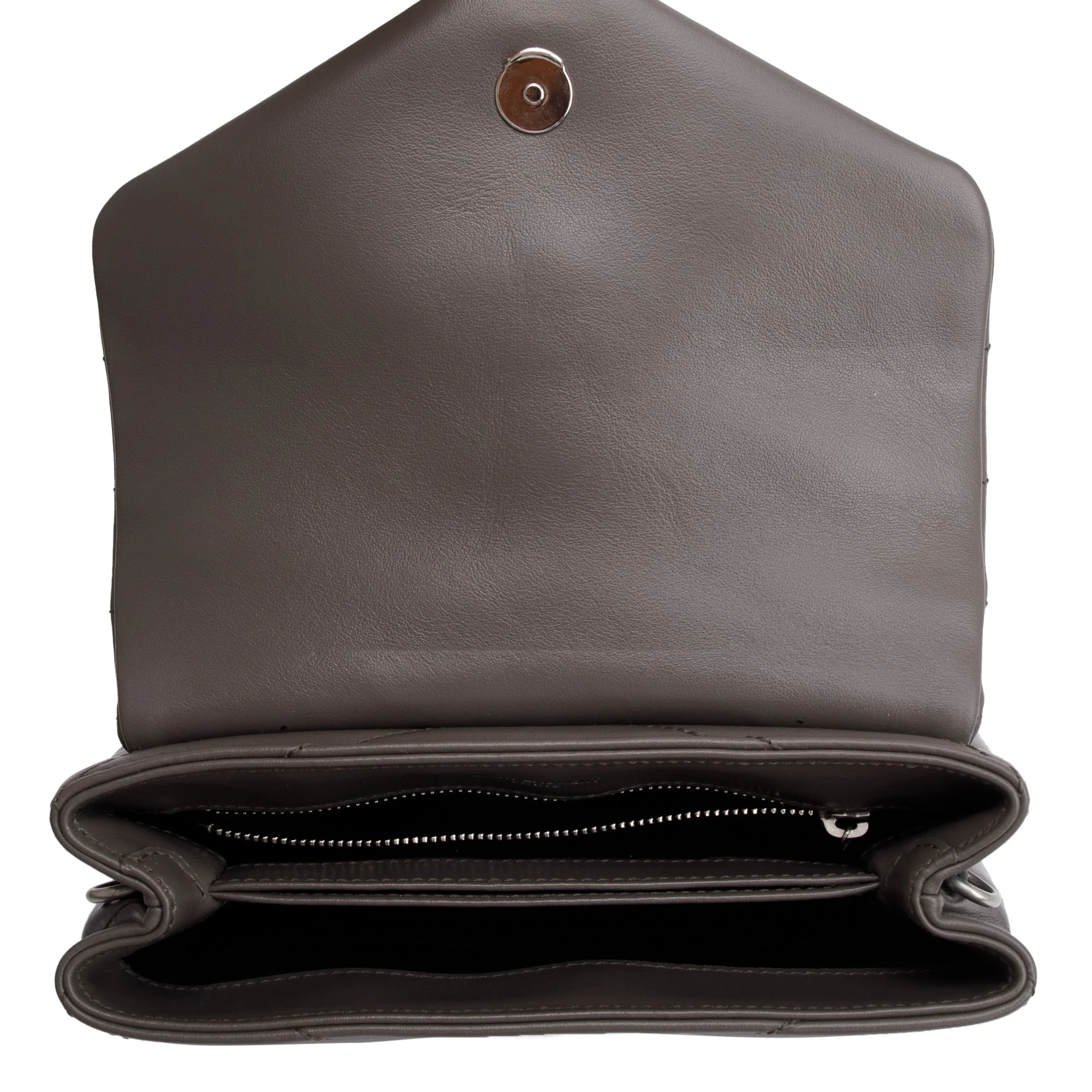 Saint Laurent Grey Monogram Matelasse Toy Loulou Crossbody Bag - Image 7