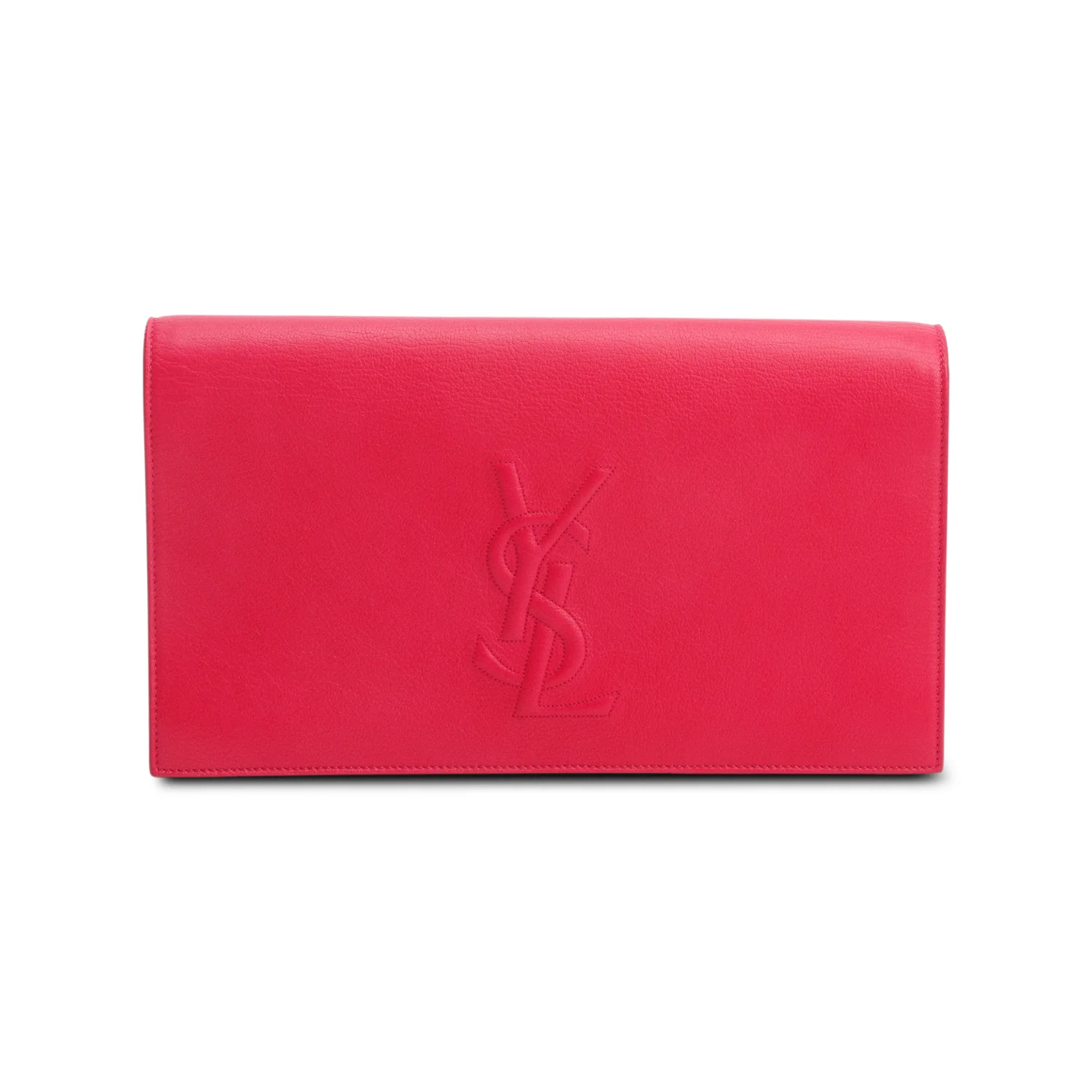 Saint Laurent Large Pink Patent Leather Belle de Jour Clutch