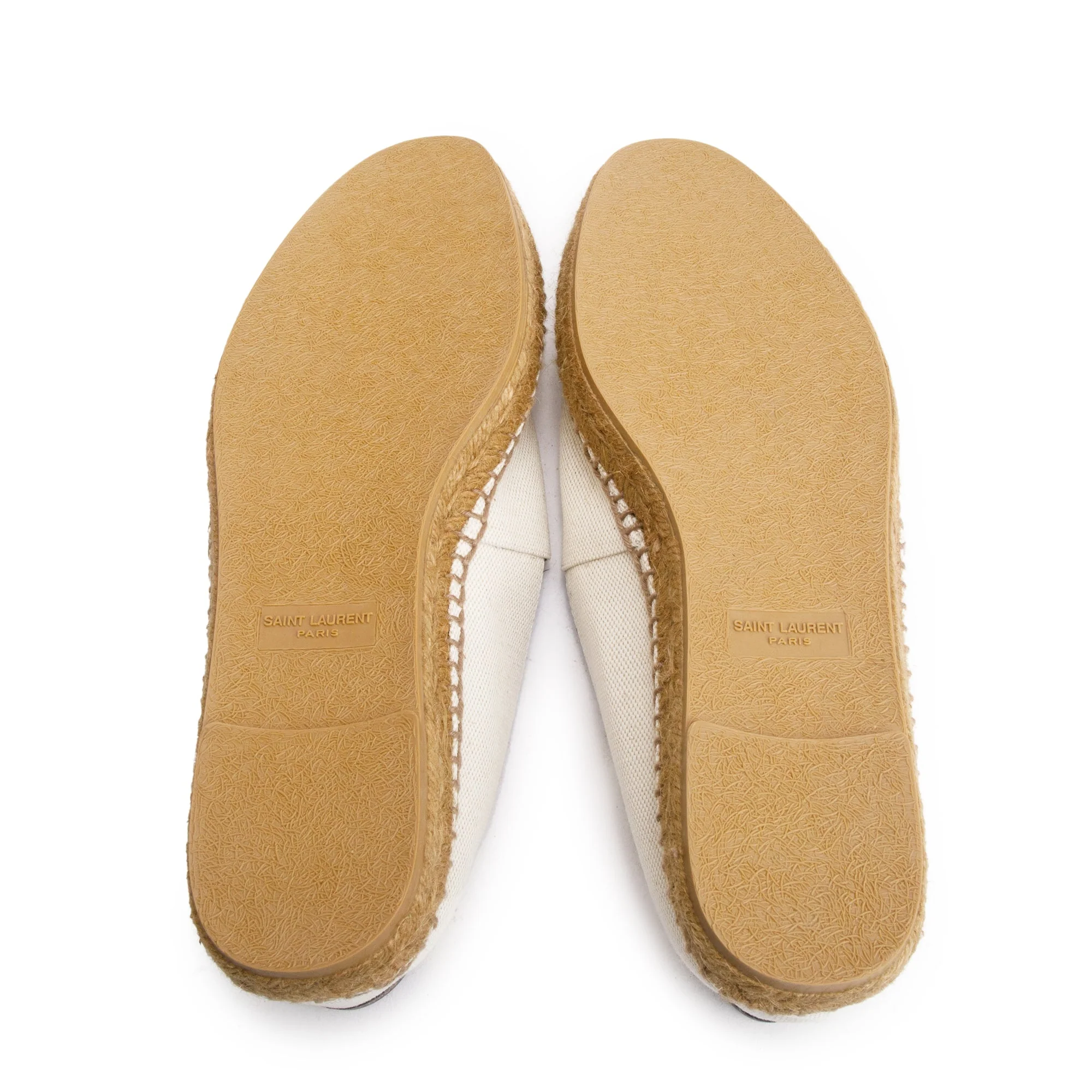Saint Laurent Natural Beige Canvas Espadrilles, Size 45 w/ Box - Image 6