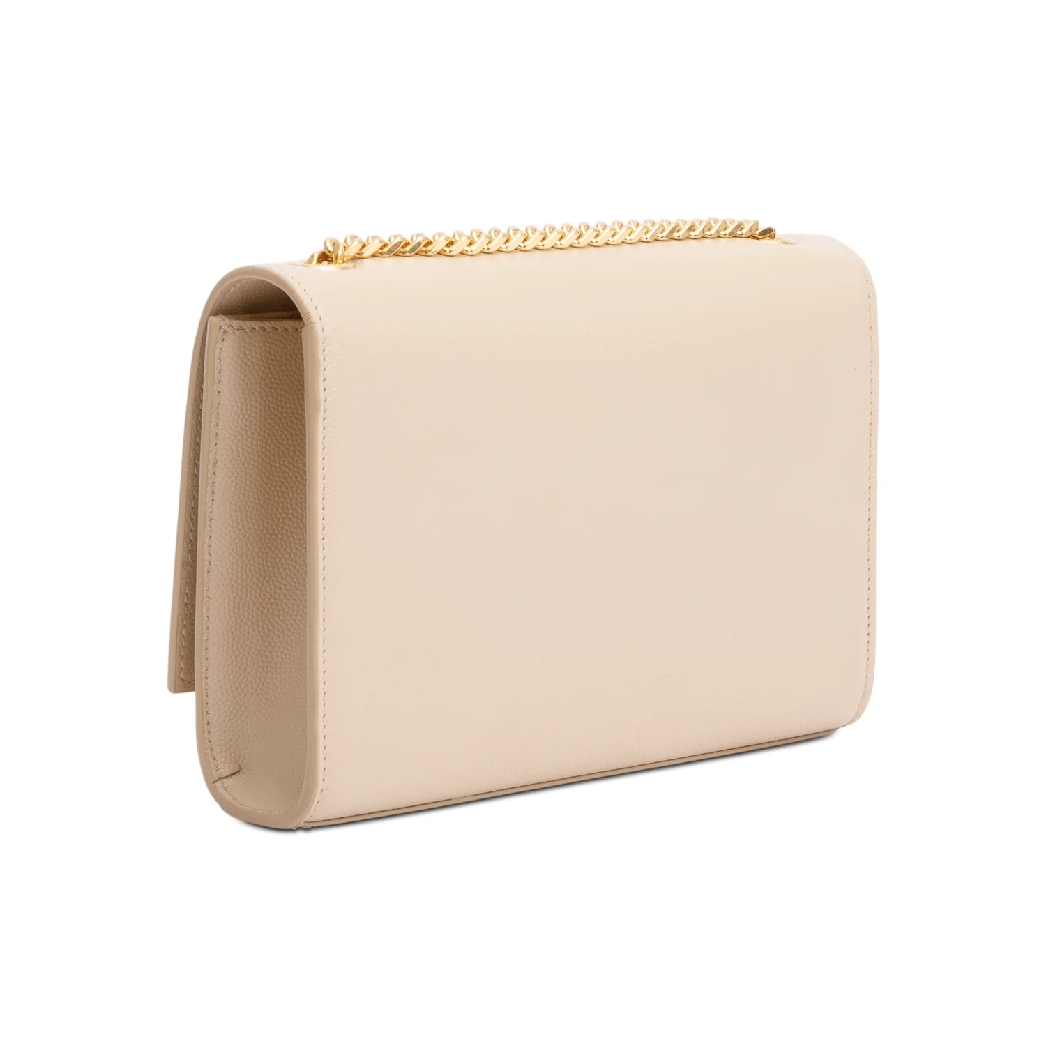 Saint Laurent Nude Grain De Poudre Leather Small Monogram Kate Bag w/ Box & Receipt - Image 7