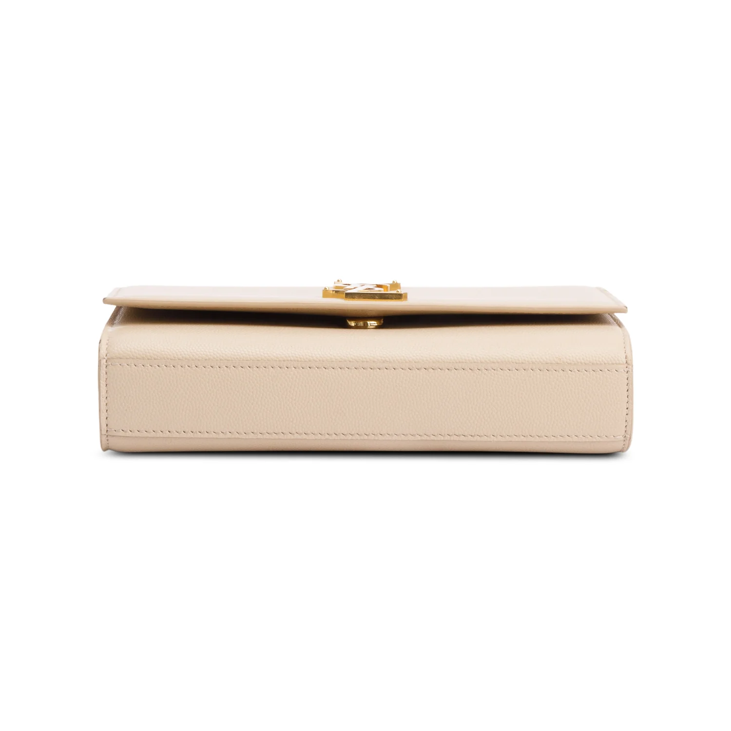 Saint Laurent Nude Grain De Poudre Leather Small Monogram Kate Bag w/ Box & Receipt - Image 8