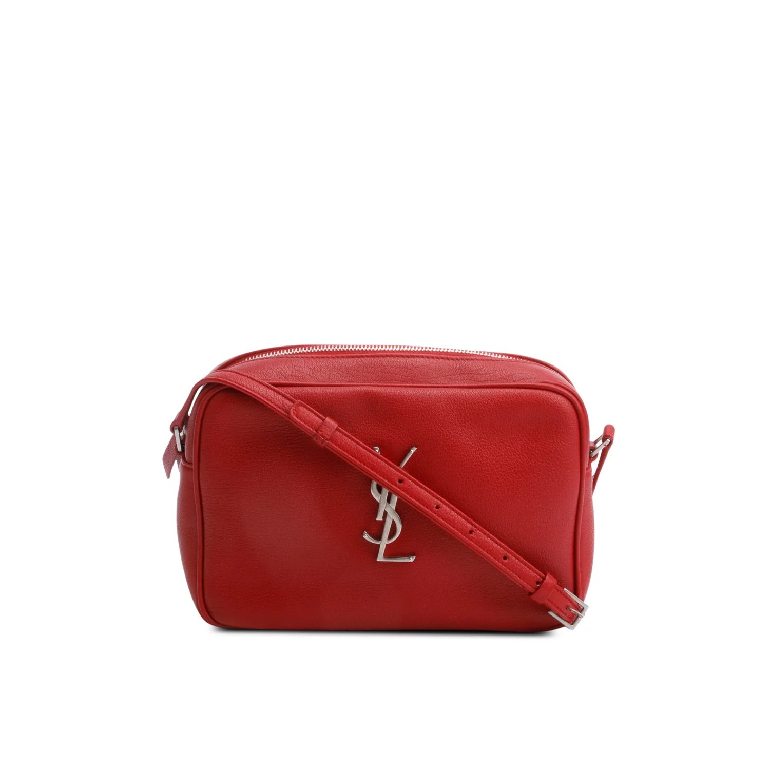 Saint Laurent Red Leather Lou Camera Bag