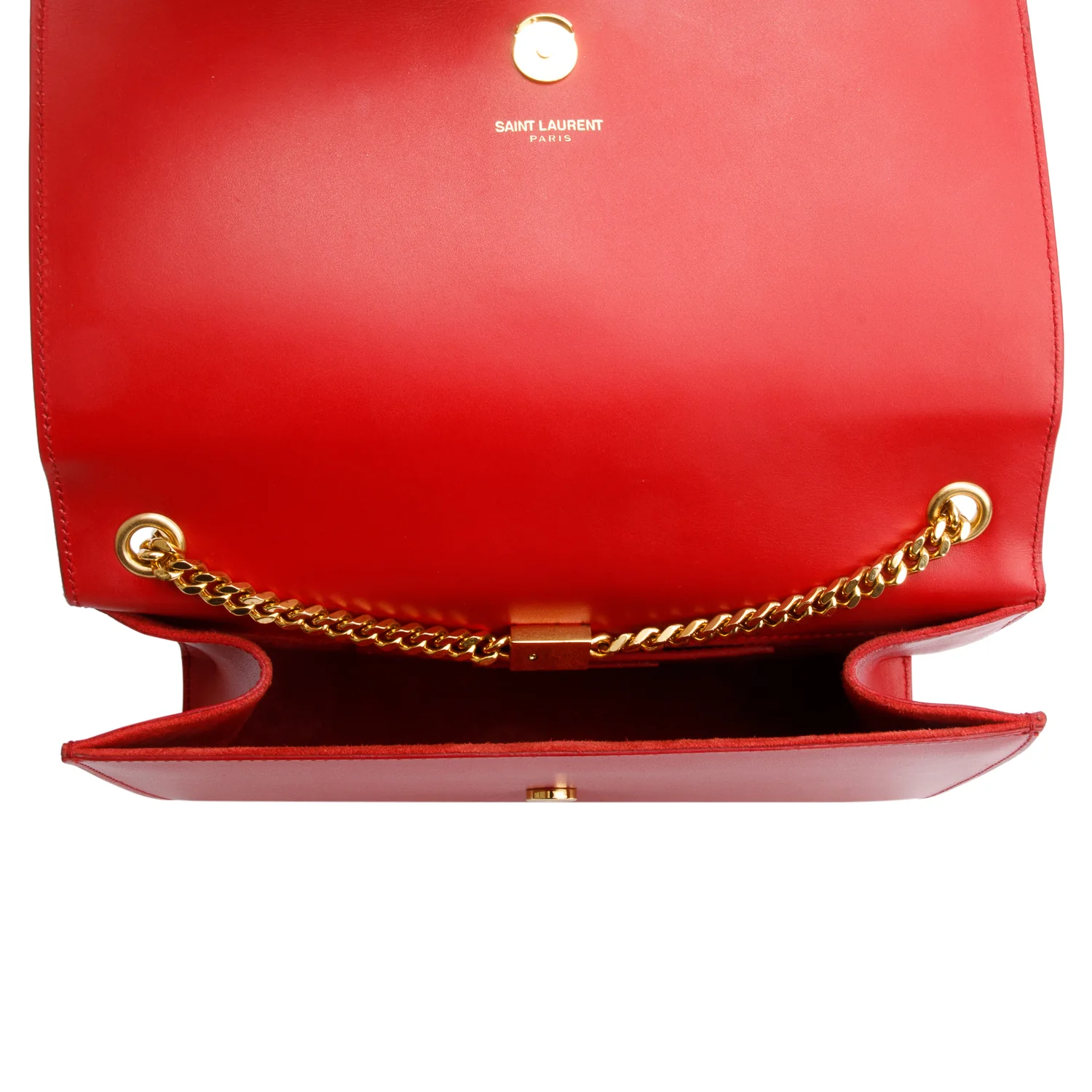 Saint Laurent Red Smooth Leather Medium Kate Tassel Bag - Image 8