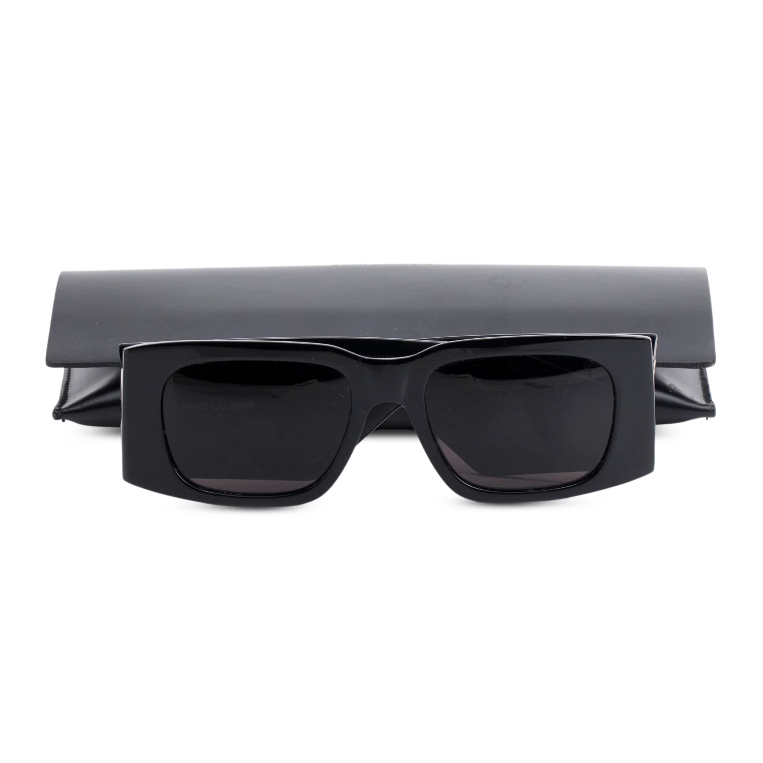 Saint Laurent SL 654 Acetate Rectangle Sunglasses w/ Case - Image 2