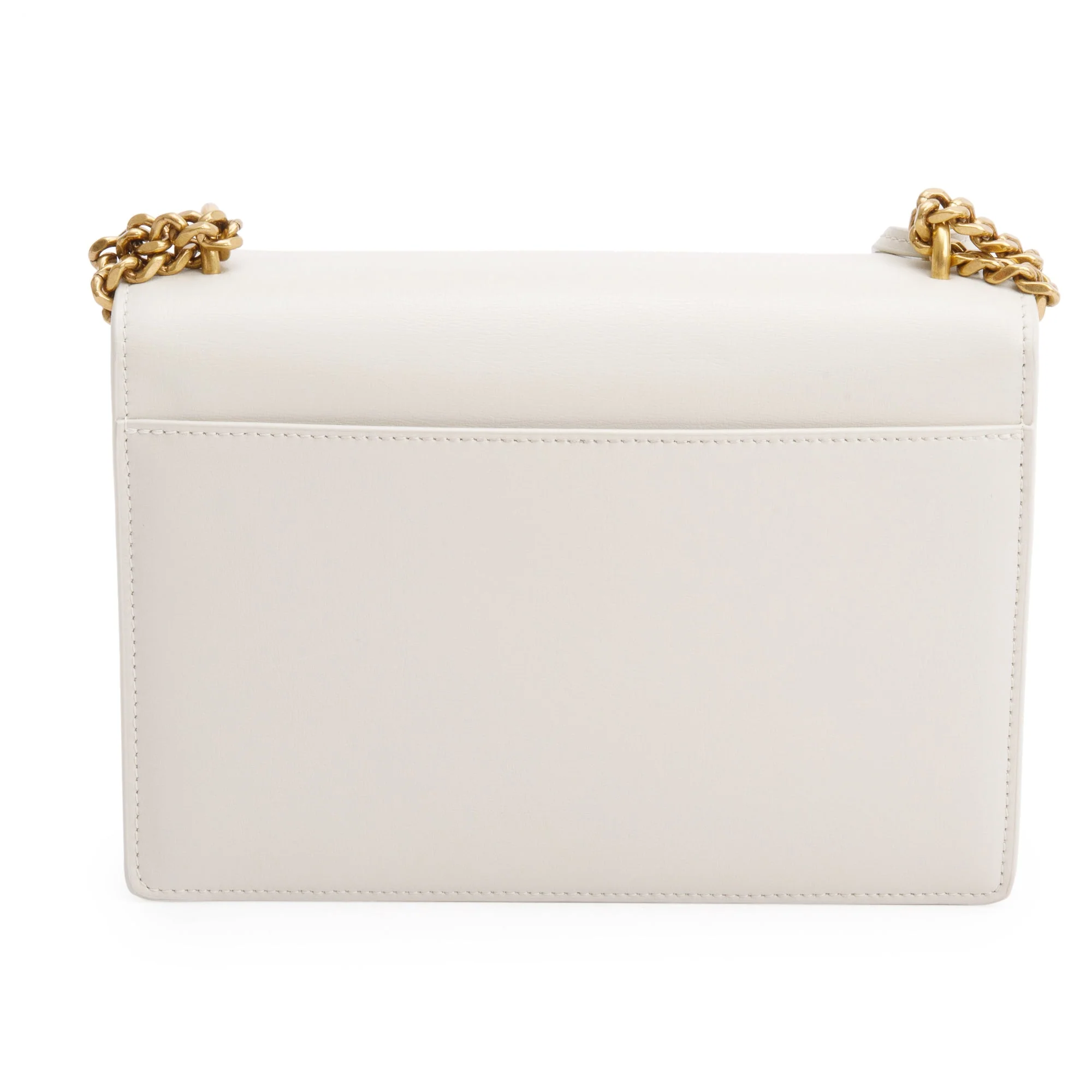 Saint Laurent White Calfskin Leather Medium Sunset Shoulder Bag w/ Box - Image 6